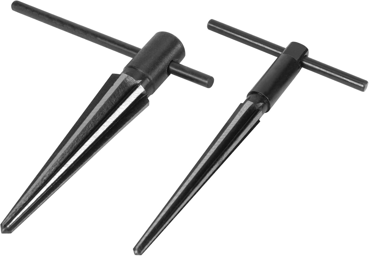 Performance Tool W2967 Tapered Reamer Set with T-Handle and Carbon Steel Contstruction to Align Holes or Remove Burrs from Pipe, Tubes, and More (2-Piece), Black image number 2