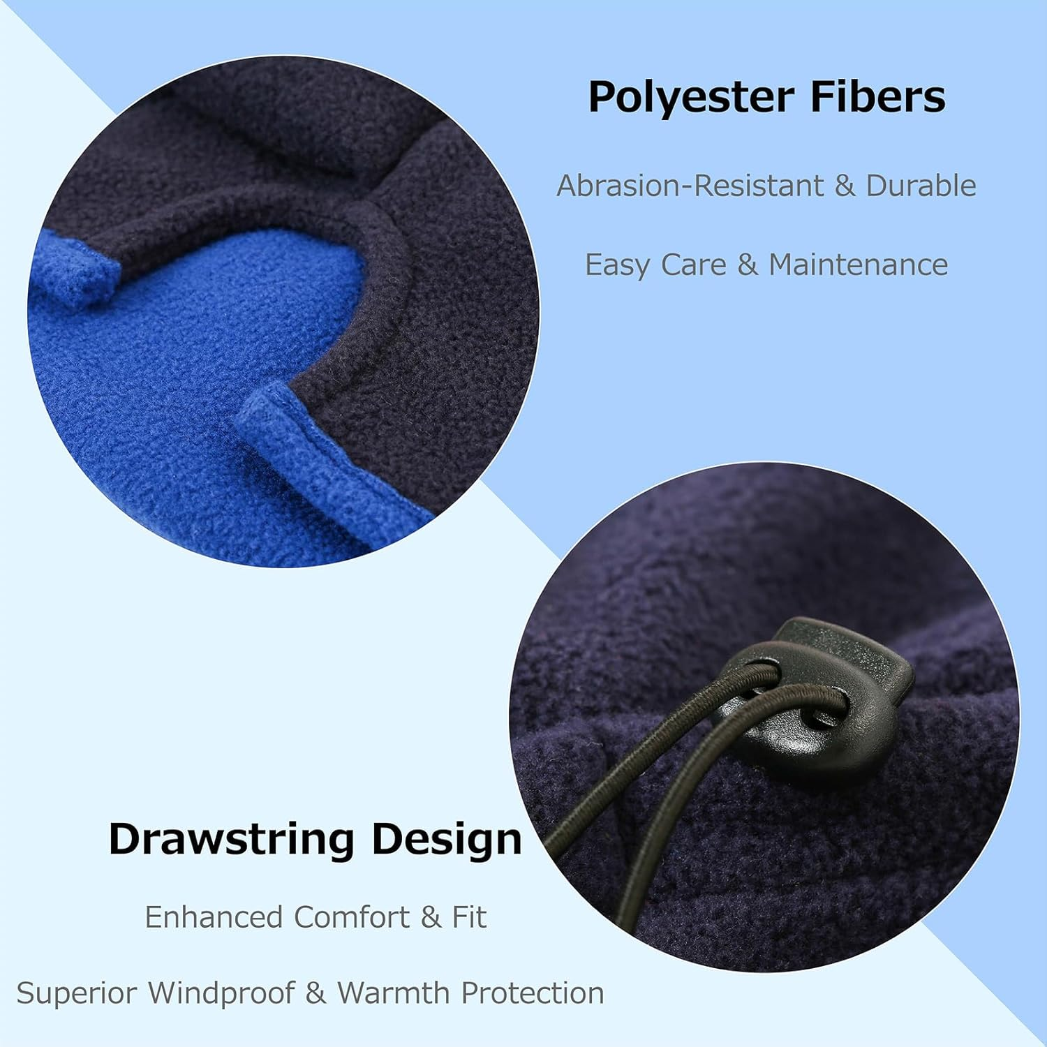 AQIIGOSE Kids Balaclava Ski Mask, Windproof Thermal Fleece Winter Hat for Boys & Girls, Adjustable Fit for Cold Weather, Cycling, Hiking, Snow Play