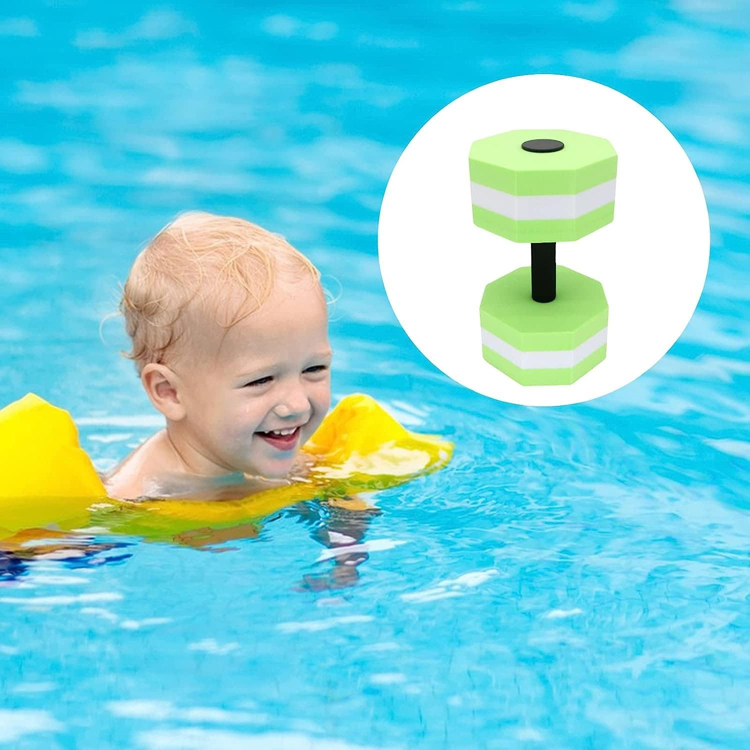 Aquatic Dumbbells,2 PCS Sports Aquatic Exercise Dumbbells Aqua Fitness Barbells Exercise Hand Bars Water Aerobics Workouts Lightweight Resistance Aquatic Dumbbell Pool Barbells for Swimming