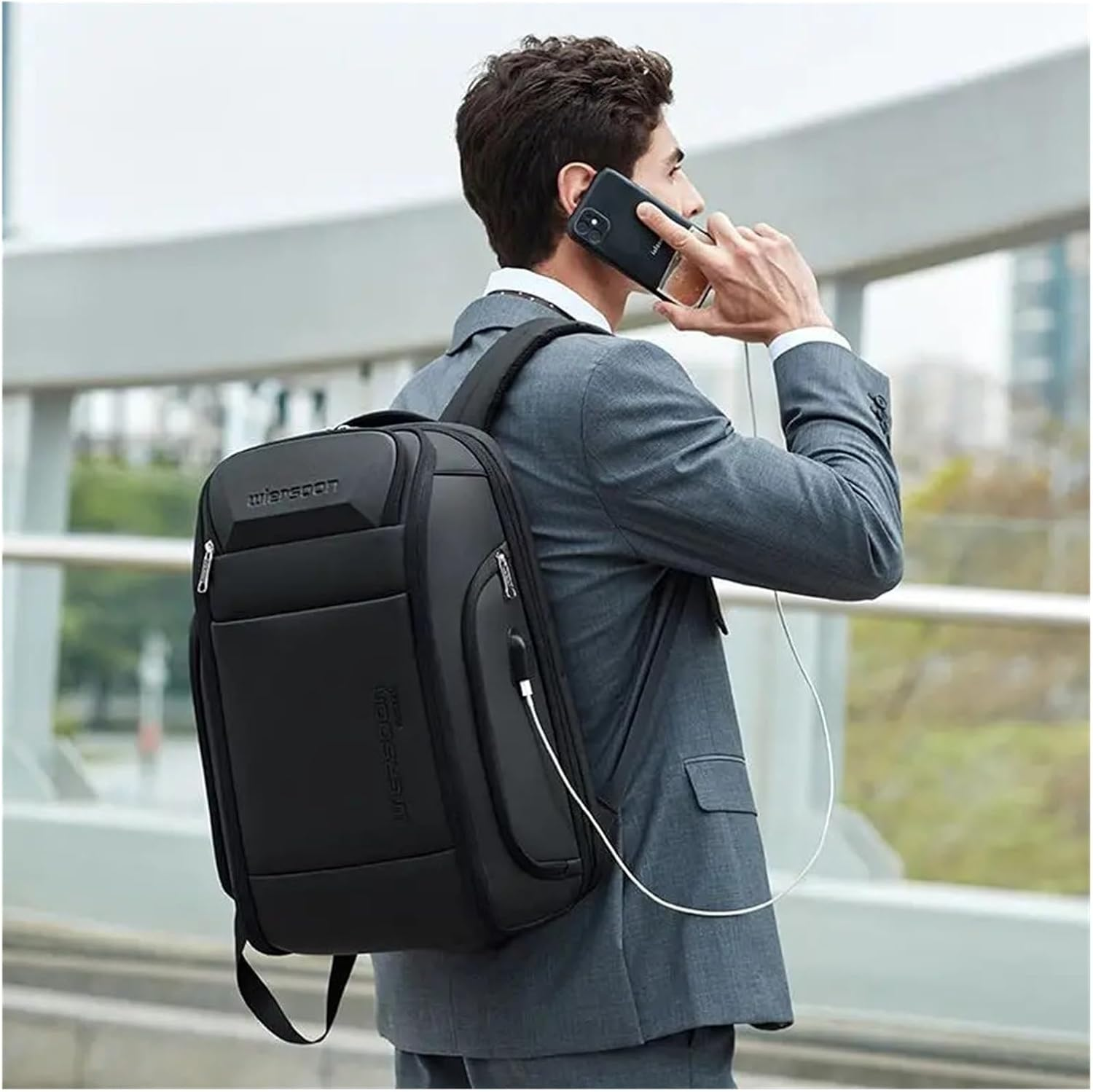 FTYWKXJVR Backpack Fit for Men Backpack Large Capacity Business Trip Multifunctional Password Laptop Bag image number 2