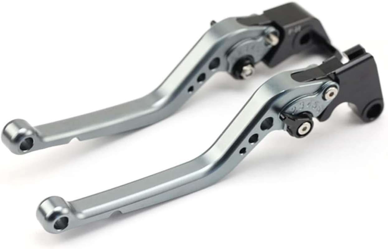Brake Clutch Levers for SUZUKI GSF 650/1200/1250 Bandit GSX1250 F/SA DL1000 V-STROM Motorcycle Left Right Short/Long Handle Leavers 1 Pair (Silver,Long)