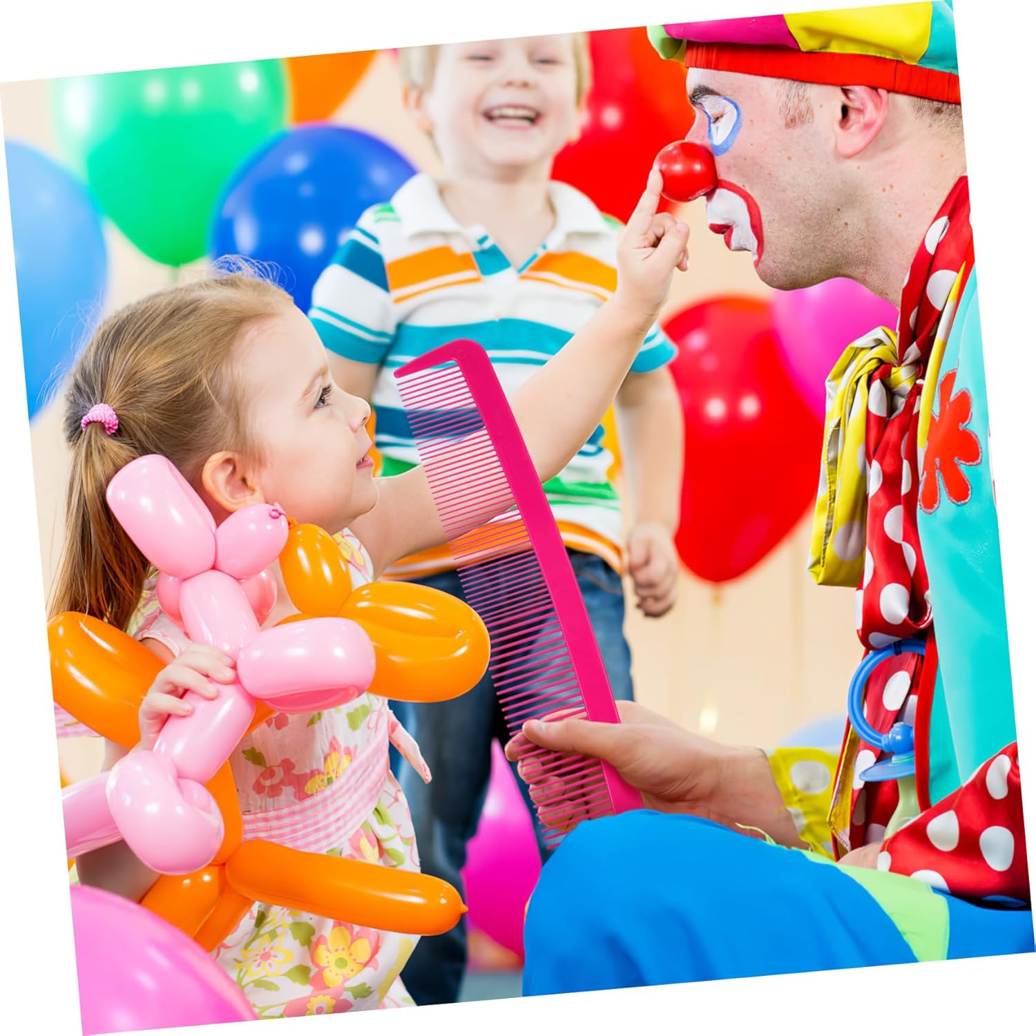 AOKWAWALIY Giant Hair Styling Combs Natural Wide Tooth Combs Giant Comb Prop for Halloween Costume Props Barber Tools image number 4