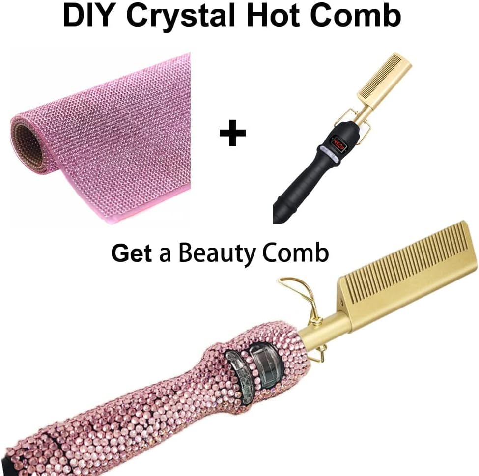 Heating Comb Straightener Electric Hot Comb Flat Iron Hair Straightening Brush Smoothing Iron Comb Hair Straightener Brush image number 2