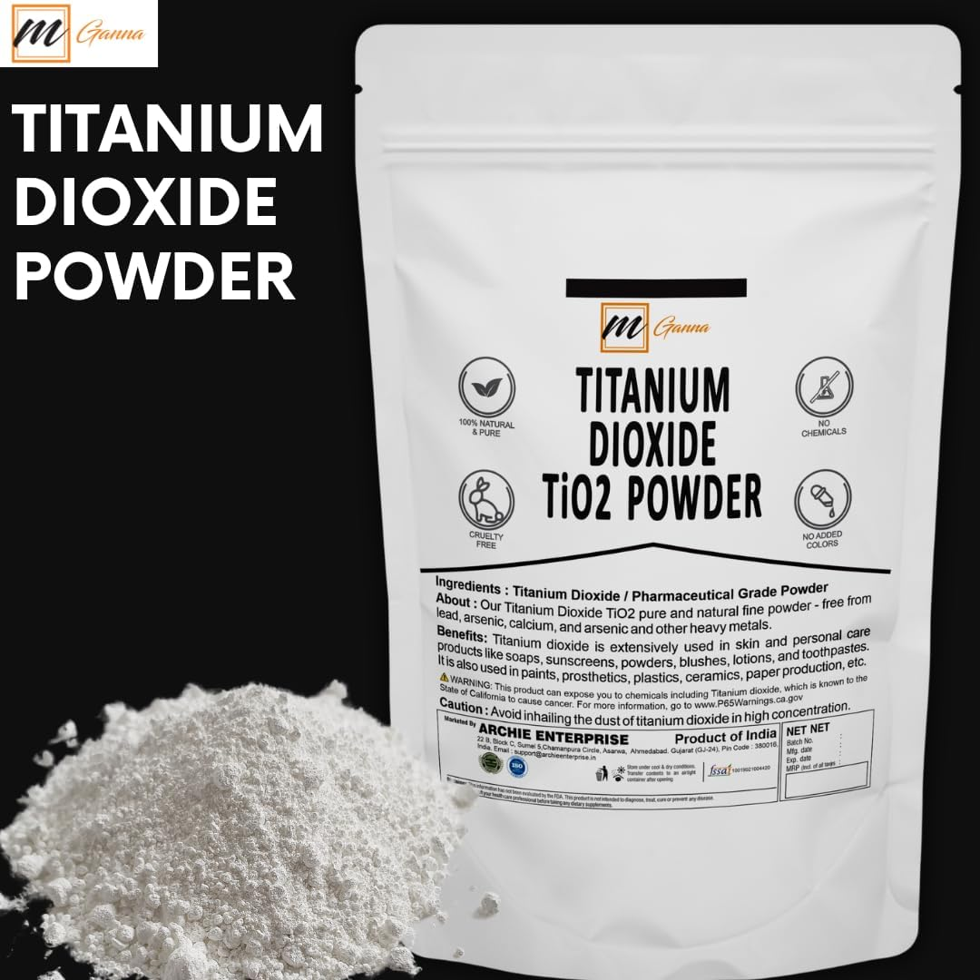 Mganna 100% Natural Non-Nano & Uncoated Titanium Dioxide Powder for Skin Hair and Health Care 0.5 LBS / 227 GMS image number 5