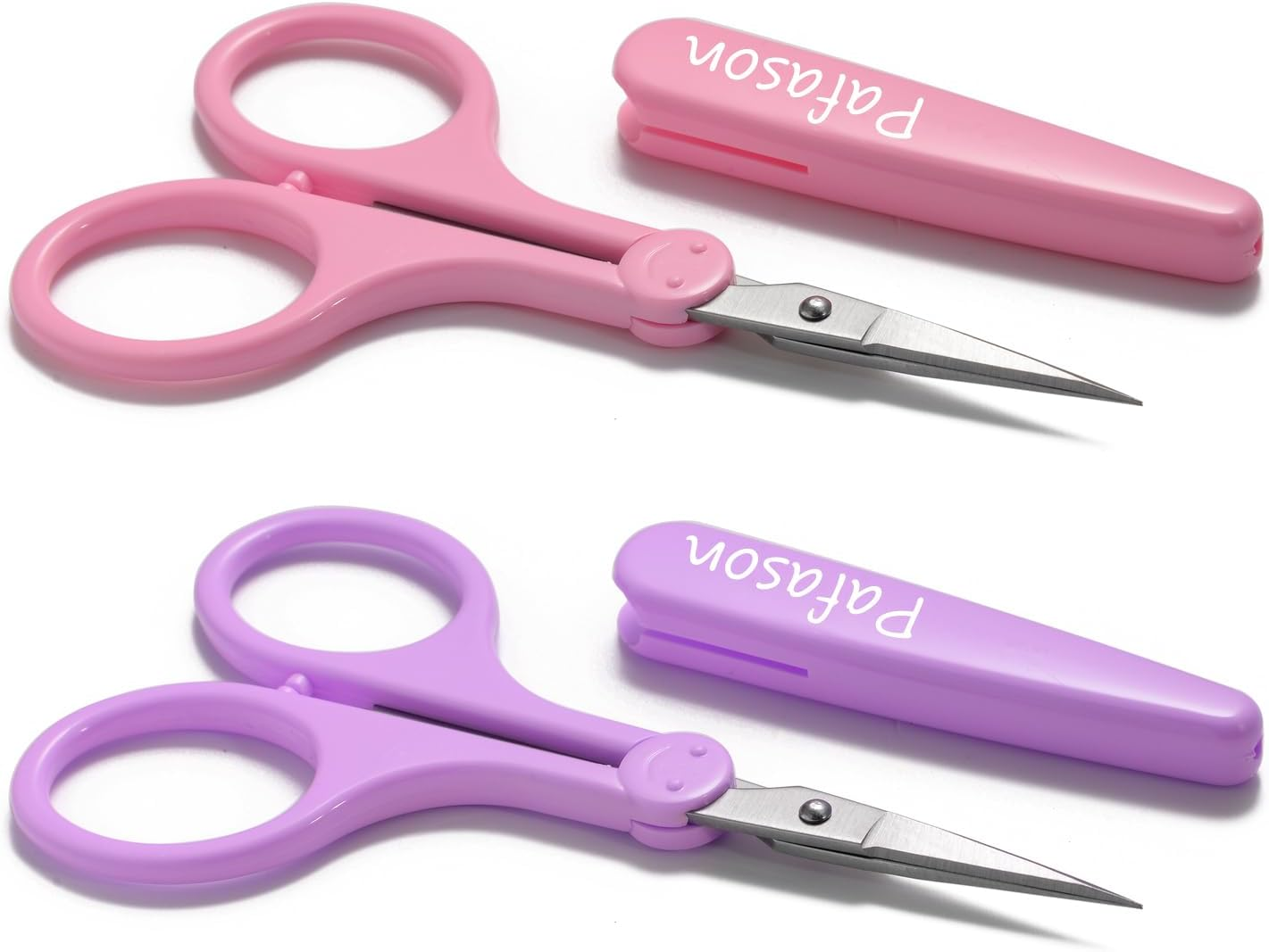 PAFASON Ultra Sharp Detail Scissor Set 2 PC Straight for Scrapbooking Quilting Sewing Knitting Embroidery Cross Stitch Crochet Thread Yarn Paper Fabric Detail Cutting Stainless Steel, Safety Case