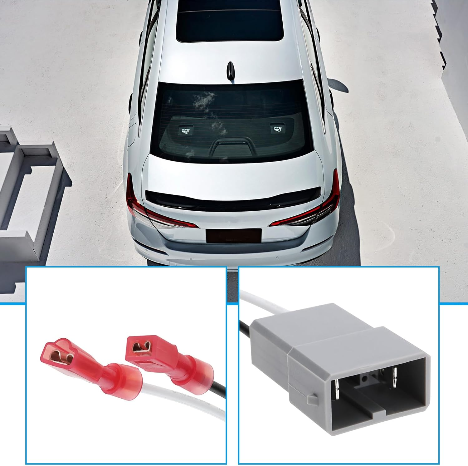 SING F LTD 4Pcs 12V Speaker Adaptor Plug 2 Pin Cable Loom Compatible with Honda Compatible with Accord Compatible with Civic CR-V CR-X CR-Z FR-V H-RV image number 6