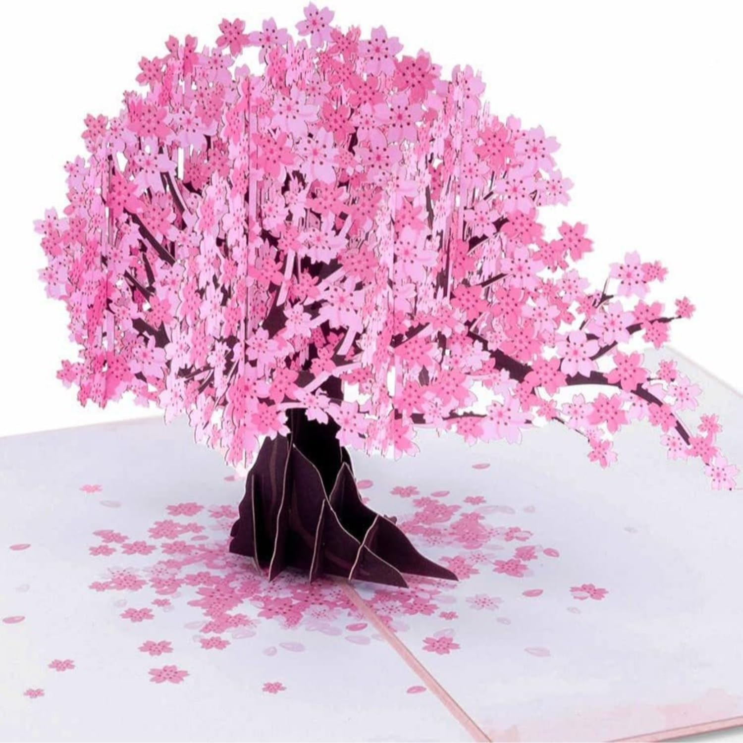 MEZOKUCEL 3D Cherry Blossom Pop up Card, Romantic Handmade Card Greet for Birthday, Wedding, Anniversary, Mothers Day, Thank You Card, All Occasion Includes Envelope and Note Tag image number 6