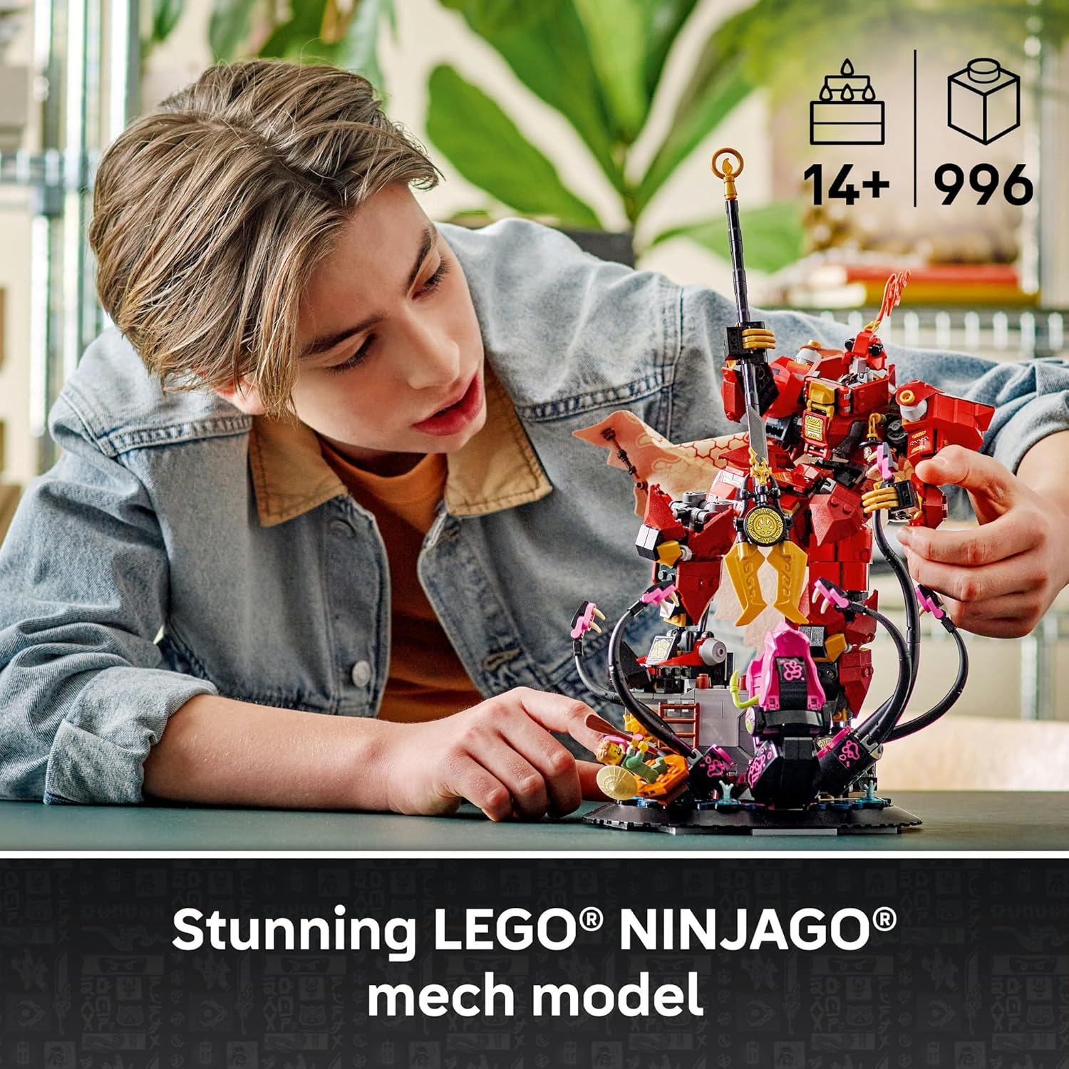 LEGO&reg; NINJAGO&reg; the Fire Knight Mech (996 Pcs) Building Kit with 2 Minifigures Including Kai & Features a Sea Monster, Buildable Model for Display and Play, Toys for Boys and Girls Aged 14+ 71846 image number 3