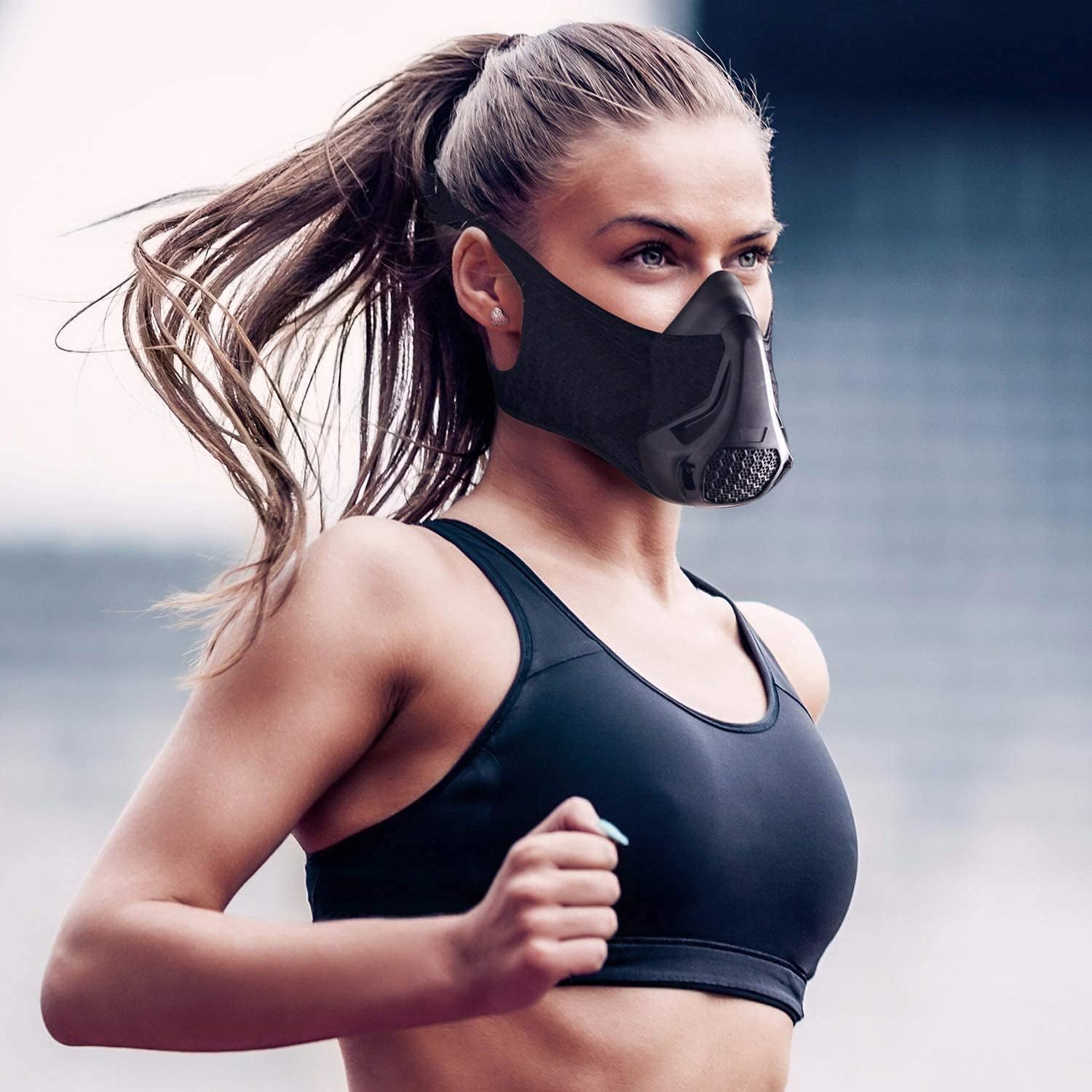 Training Workout Mask, 24 Level Breathing Resistance, Improves Lung Capacity and Endurance, for Running, Cardio, Cycling, Gym, One Size image number 4