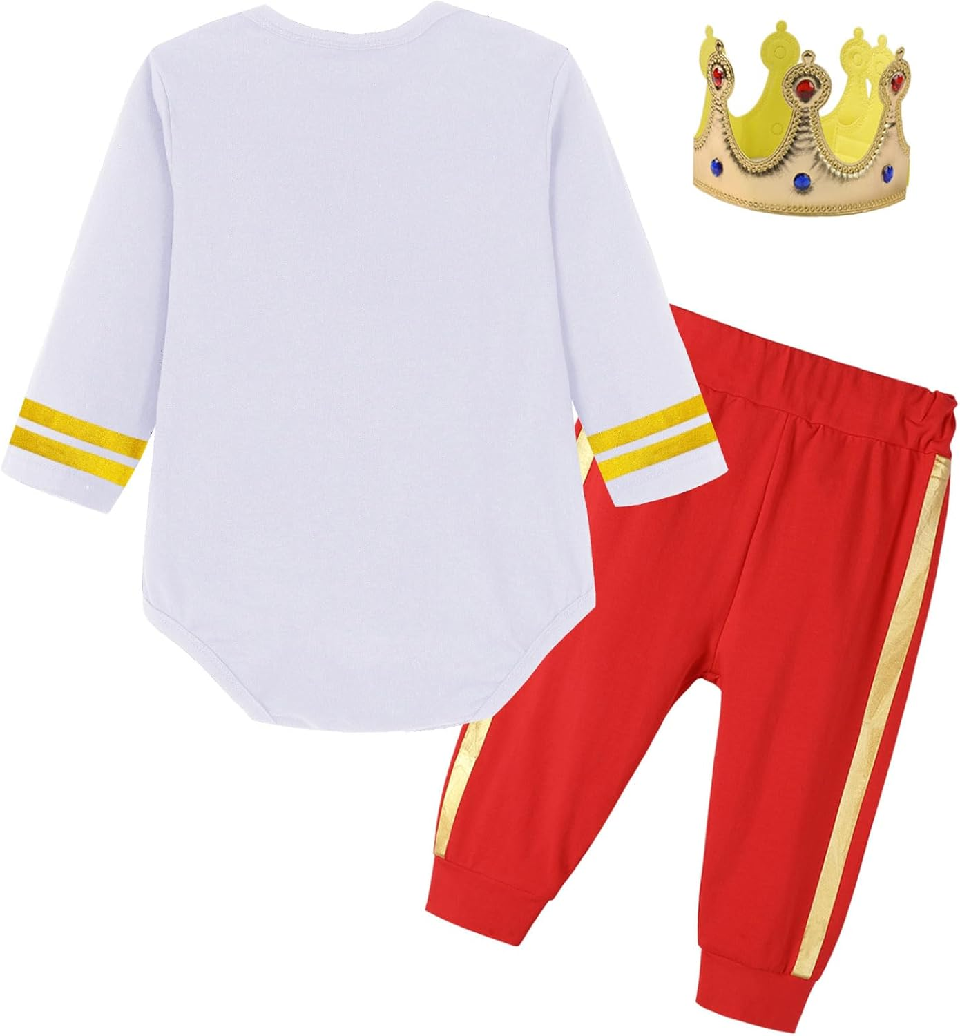 Xuomuen Baby Boys Prince Charming Costume Medieval Royal Prince Dress up for Infant Boys Halloween Cosplay