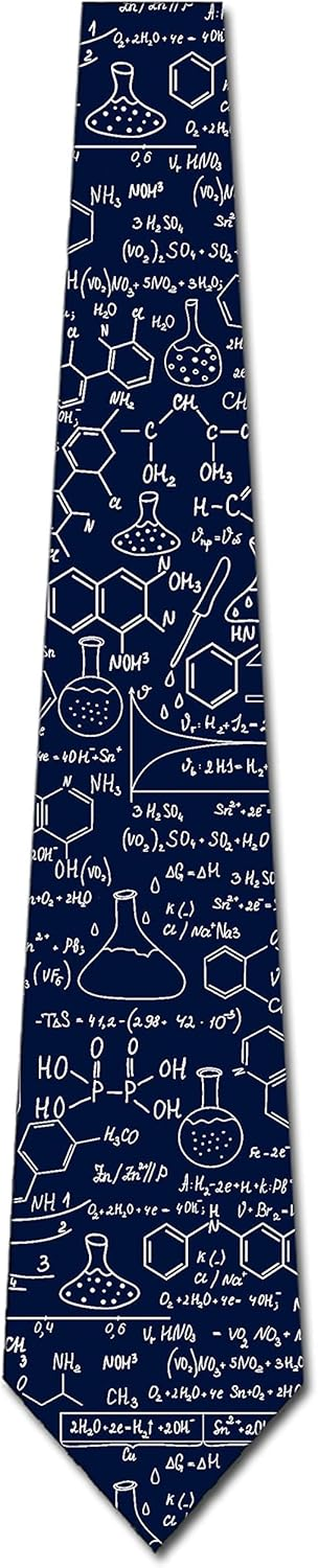Three Rooker Science Ties Mens Chemistry Equations Necktie - Green Background image number 5