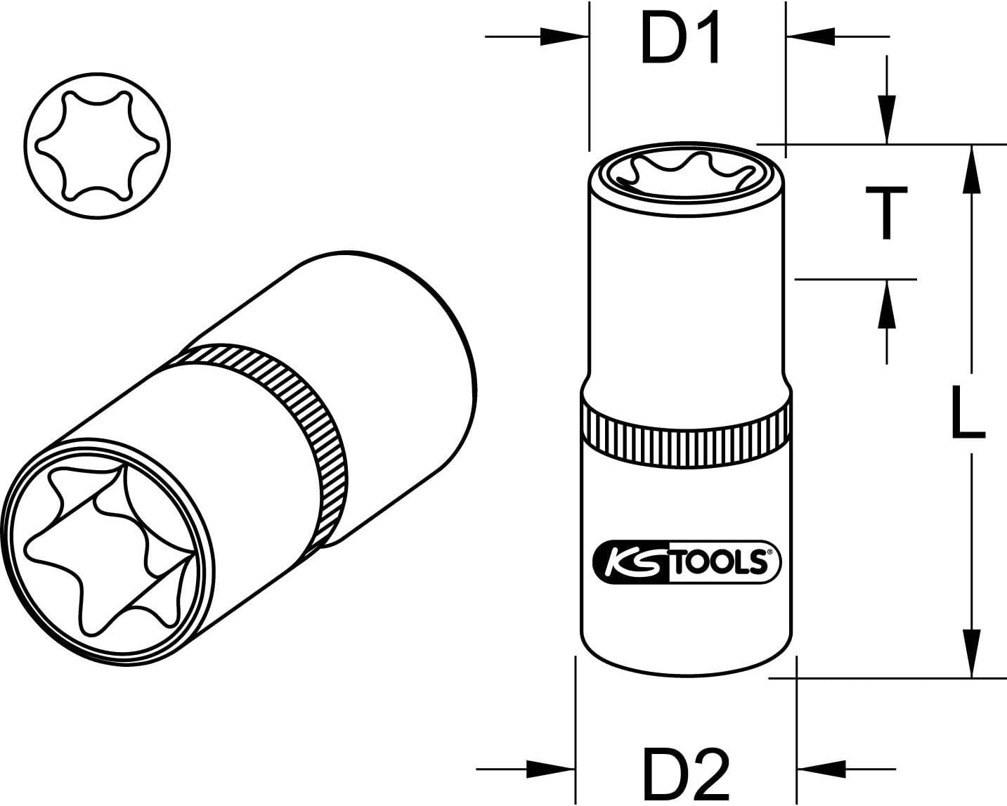1/2" TX E Socket, E14 image number 3