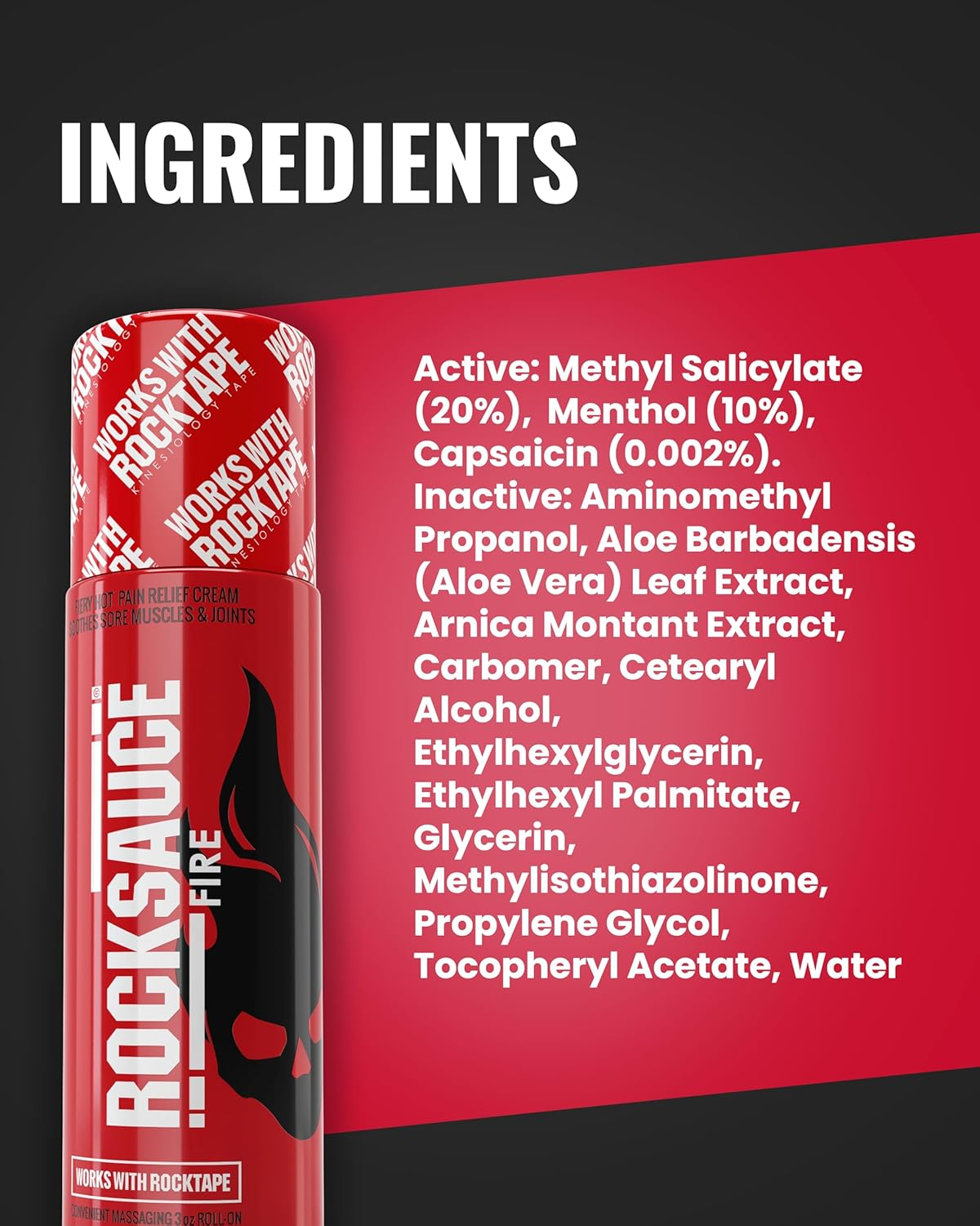 Rocktape Rocksauce Fire Roll-On 88Ml image number 2