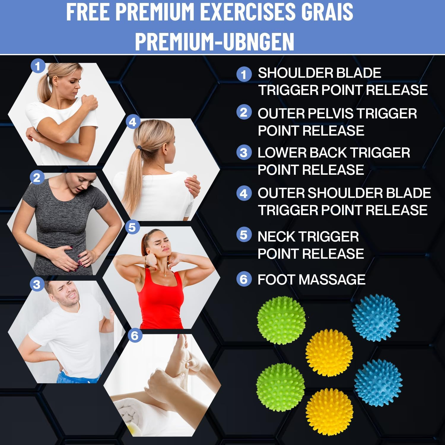 Dryer Balls Laundry anti Static - 6 Pack Reusable Plastic Clothes Drying and Fluffing Fabric Softener Balls 3 Inches Assorted Colors image number 4