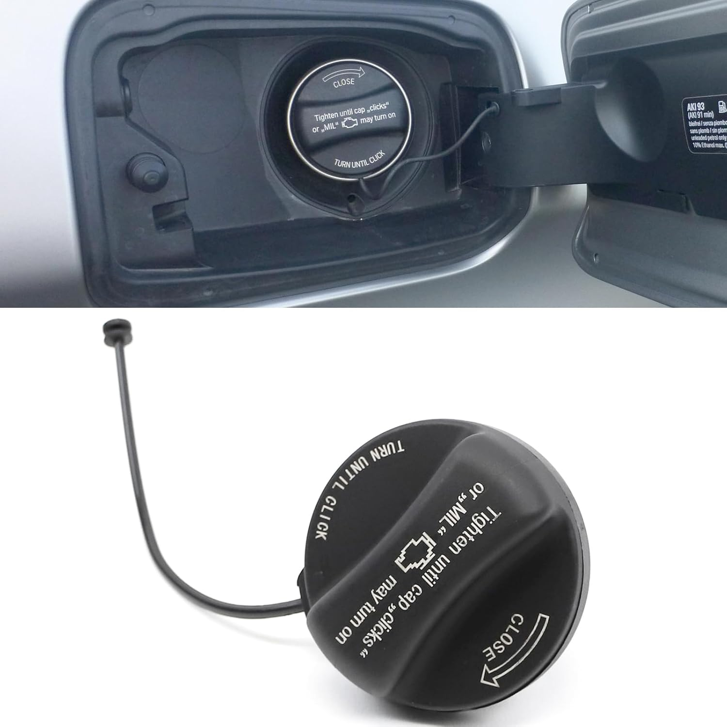 Replacement Reusable Fuel Cap for BMW E39 E46 E60 E90 E92 128I 320I 325I 328I 328Xi 330I 330Xi 335I 525I 528I 530I 535I 750I X1 X3 X5 Z4 MV 3 for Mini Cooper and Many Other Vehicles image number 1