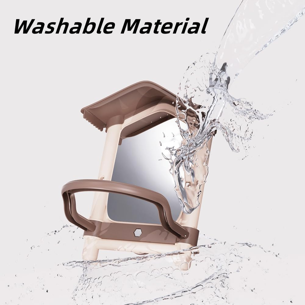 Bird Mirror with Standing Pole, with 1 Bird Turntable Nibble Toy, 1 Molar Stone, Parrot Cage Toy for Parakeet African Grey Conure Cockatiel Turtle Dew Finch Canarie image number 4