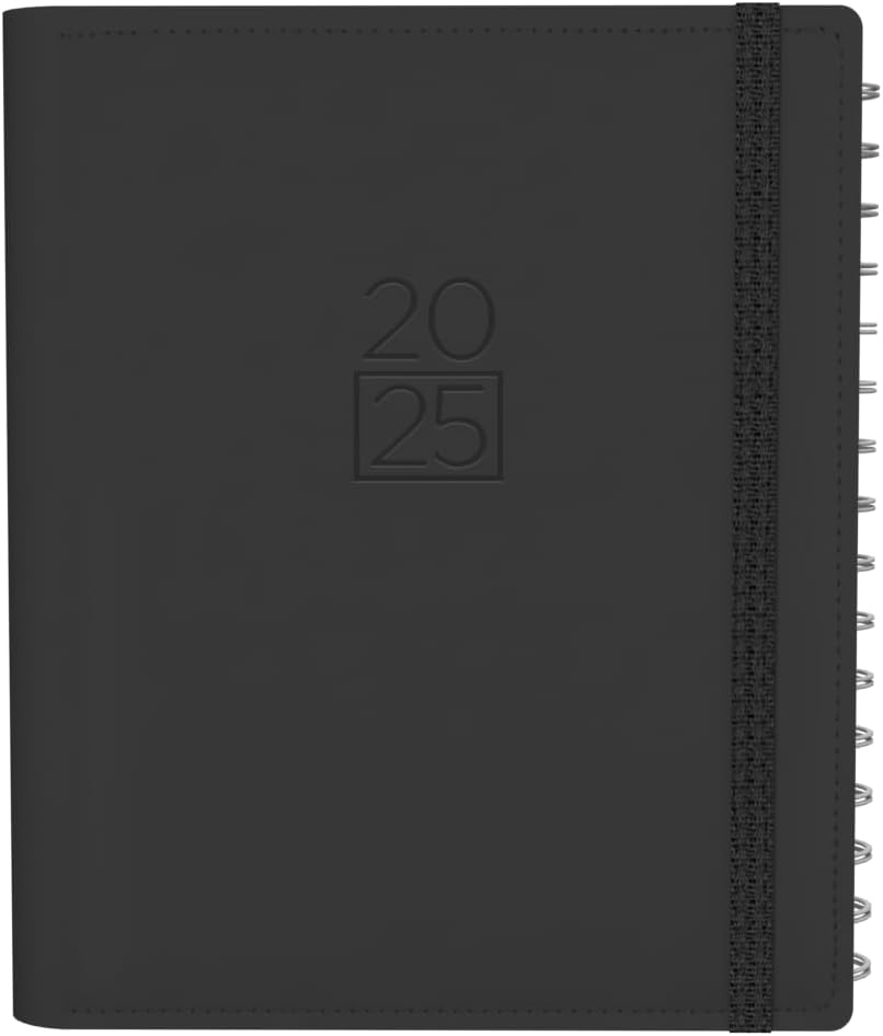 Collins Plan + Note Pro - A5 Week to View with Notepad Calendar Year Diary/Planner - 2025 Charcoal image number 3
