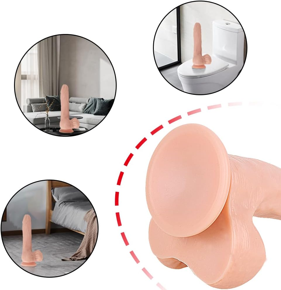 SIDED Large Auxiliary Partner Soft Portable Tool Is Flexible, Firm and Bendable. It Can Be Inserted into Toys. Double Density Women'S Personal Massage Stick with Suction Cup Base - Very Suitable for Beginners and Deep Throat Training image number 1