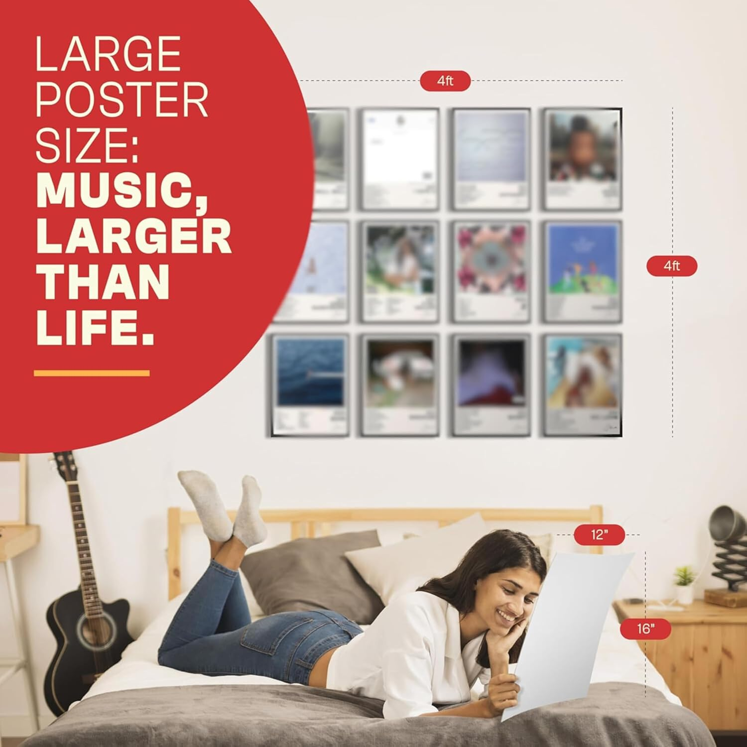 Unique America 12 Pcs| Posters, Album Cover Posters, SZA, Music Posters, Album Covers for Wall Decor, SZA Poster 12X16&rdquo; Total 12 SZA Album Cover Poster & 25 Stickers White Design Unframed