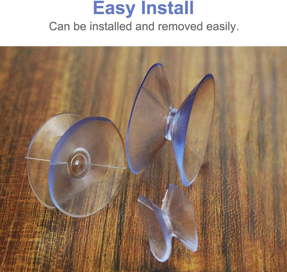 10Pcs Double Sided Suction Cups,Non-Slip Silicone Suction Cups for Glass Table Top,Clear Glass Table Suctions Pads for Tabletop,Windshield,Mirror,Window(Size:20Mm/0.78Inch) image number 3