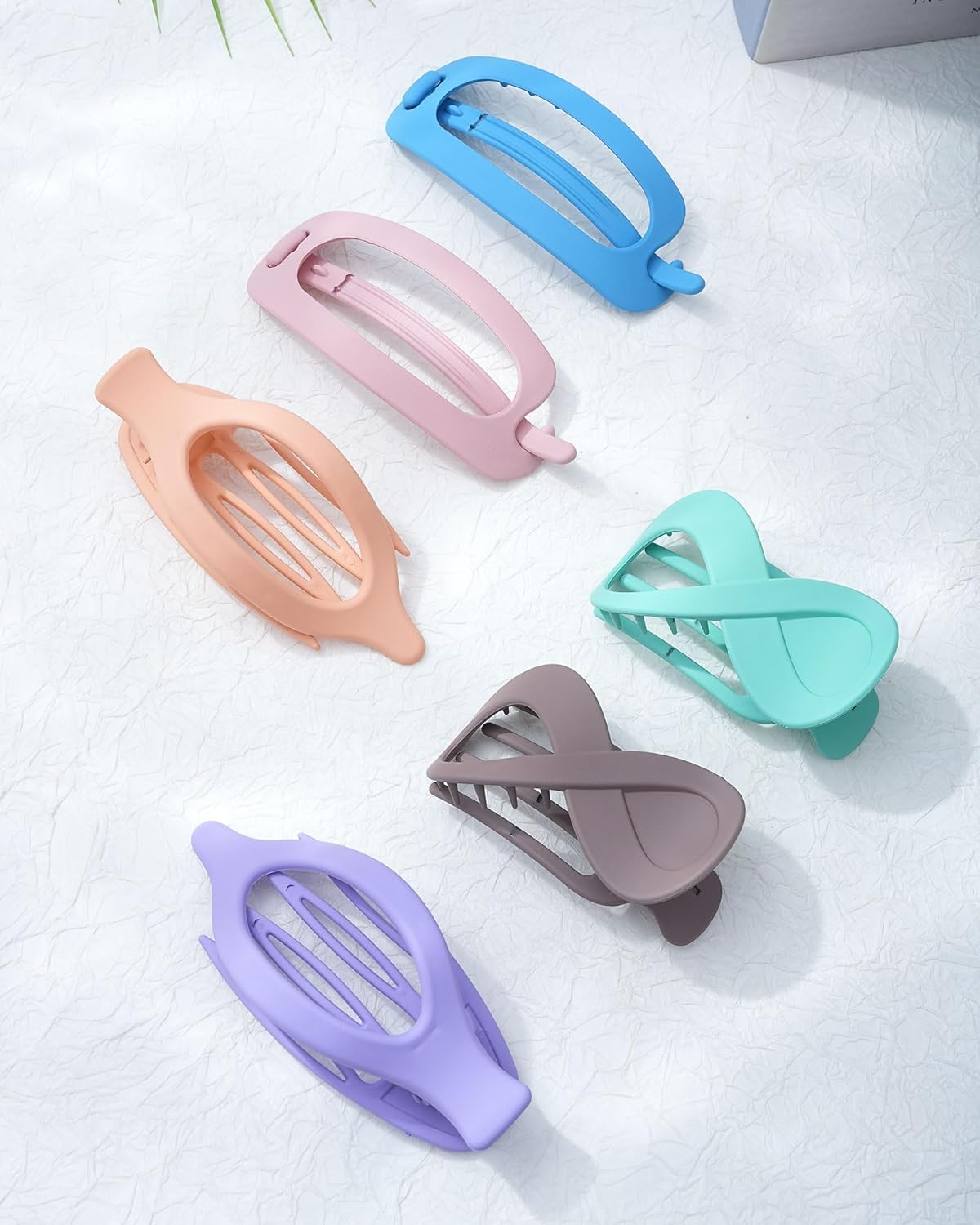 Kajeer Pack of 6 Flat Hair Clips for Women - French Flat Hair Claw Clips Comfortable Flat Hair Claw Clips for Thick Thin Hair, Daily Life, Sports, Driving (Macaron - Colours) image number 6