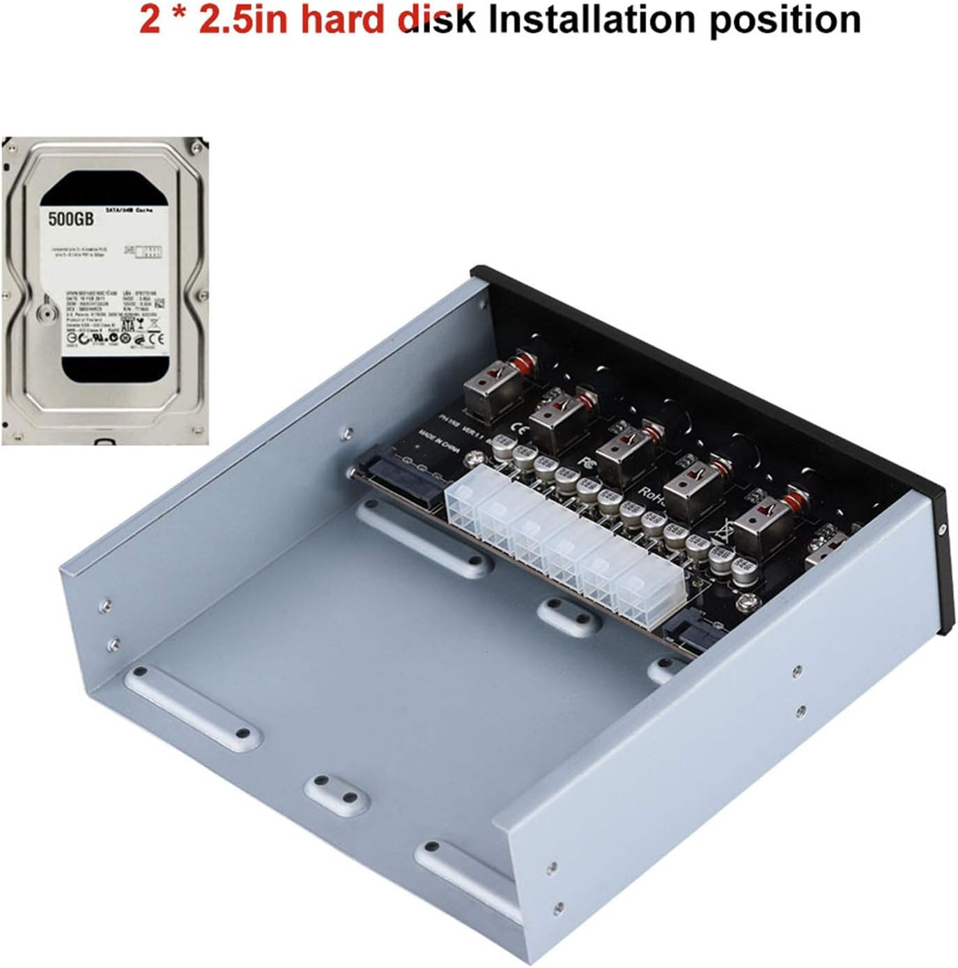 2.5-Inch Switch, Drive Switch Power Switch with 6 Self-Locking Switches HDD Power Switch, Home for PC for Desktop Computer image number 4