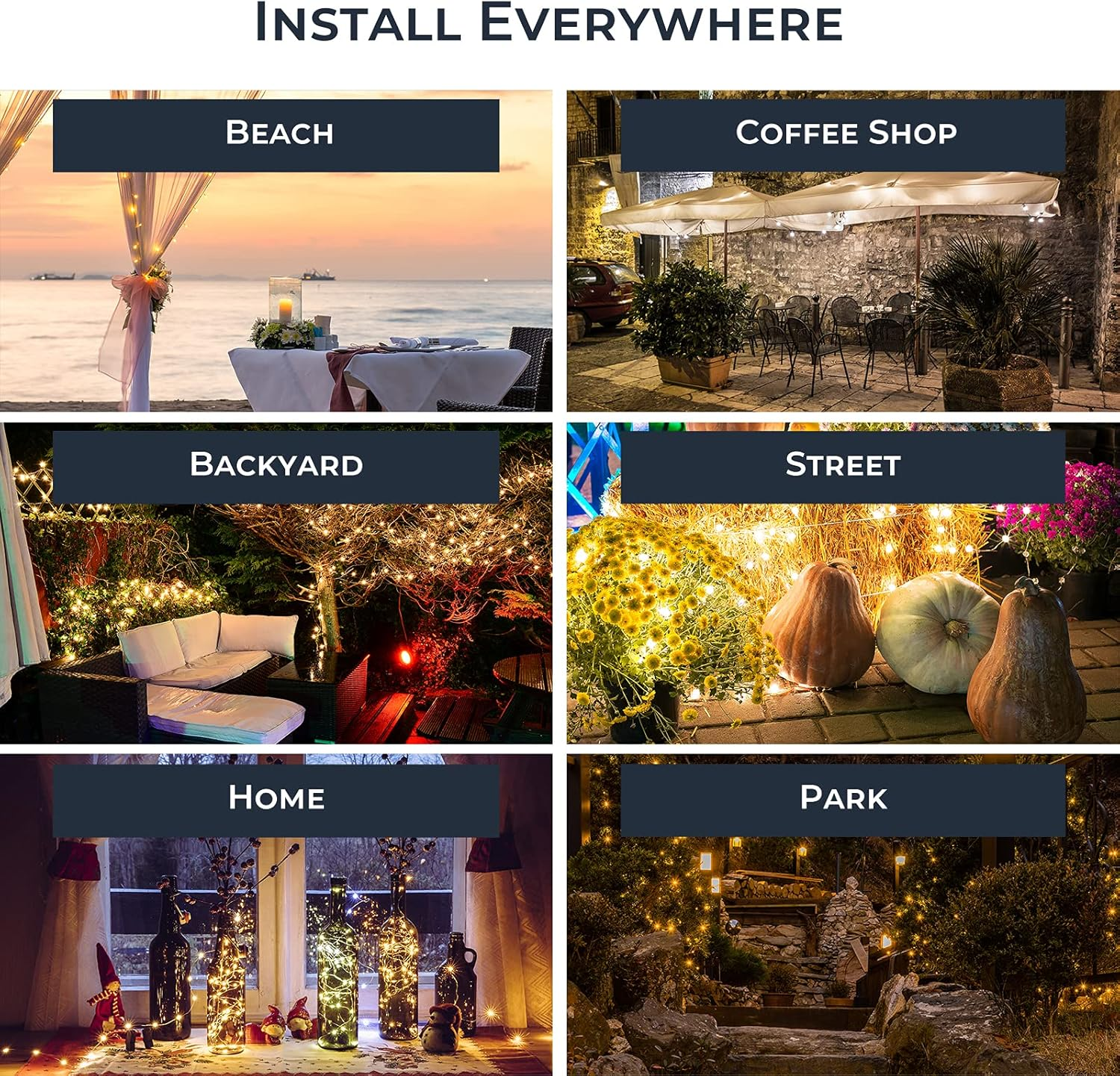 ANGMLN 1 Pack Patio Umbrella Lights Solar Powered Outdoor 8 Modes 112 LED Parasol String Light Waterproof Umbrella Pole Solar Lights for Patio Camping Tents image number 6