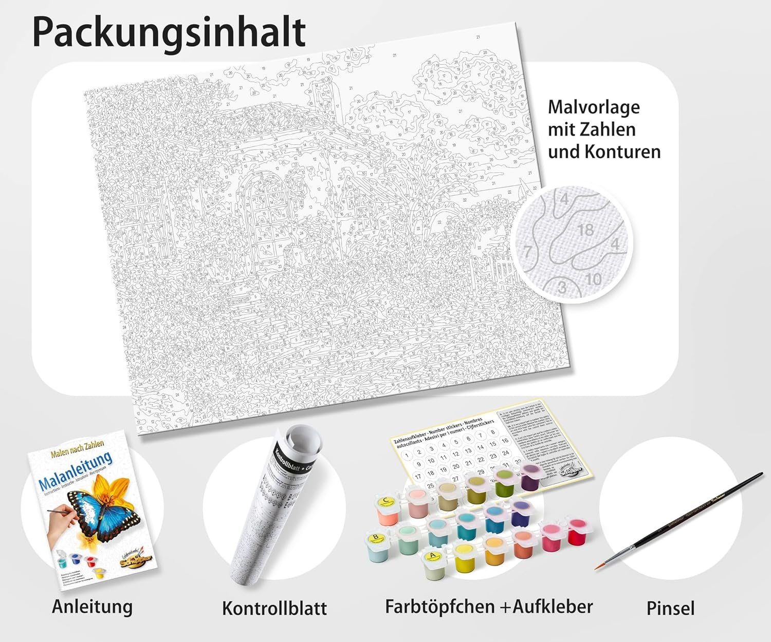 Schipper 609240911 Paint by Numbers - Cypress Alley - Painting Pictures for Adults, Includes Brush and Acrylic Paints, 24 X 30 Cm