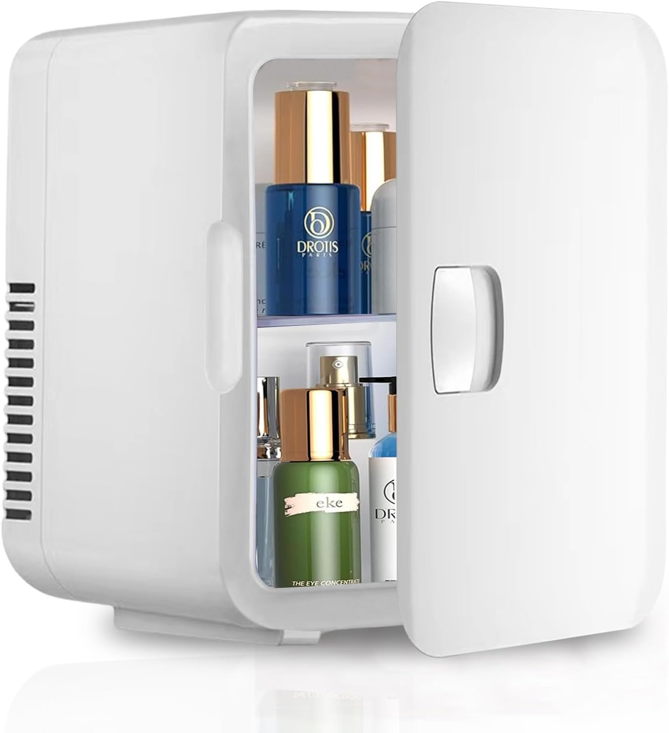 XIULIUU Portable Mini Fridge, 4L Capacity, Makeup Skincare Fridge, Cools & Warms, Home & Car Power Supply, Quiet Operation image number 1