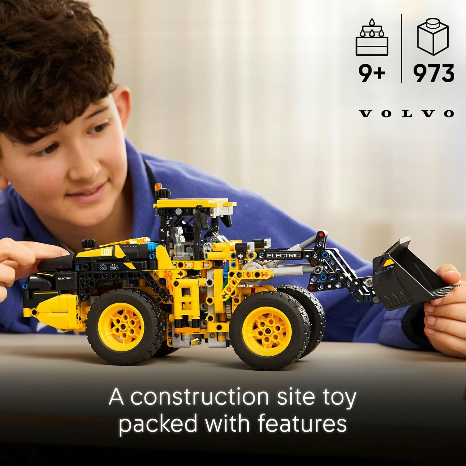 LEGO&reg; Technic&trade; Volvo L120 Electric Wheel Loader 42209 Construction Toy, Vehicle Set Model, Buildable Engineering Toy for Kids, Loading Shovel for Boys and Girls Aged 9 and Up image number 1