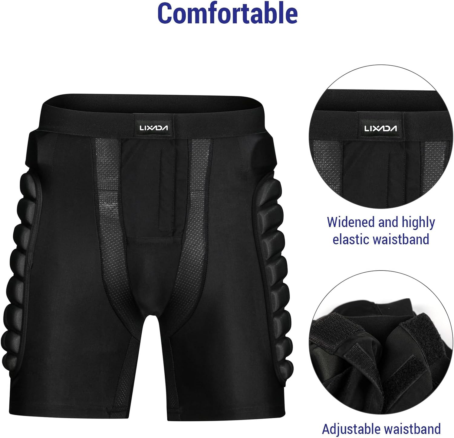 3D Padded Shorts Skateboarding Snowboarding Skiing for Women Men image number 4