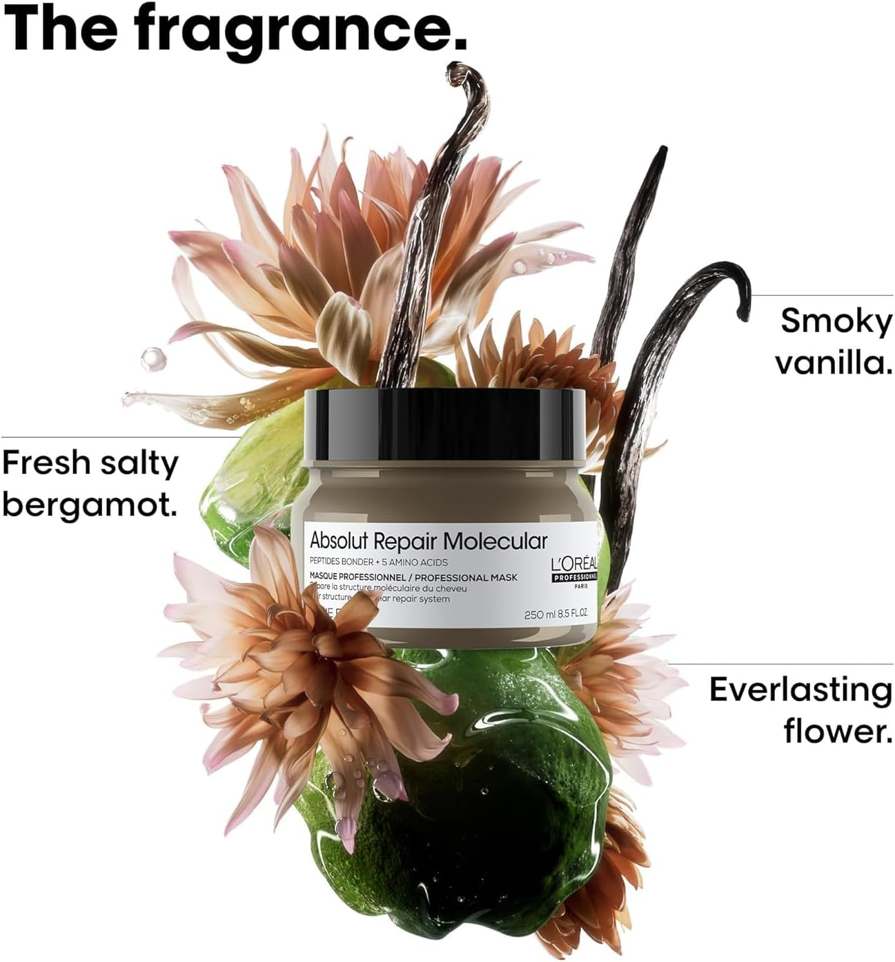 L&rsquo;Or&eacute;al Professionnel Absolut Repair Molecular Hair Mask - Repairs Damage & Restores Strength for Extremely Dry Damaged Hair, Extra Detangling & Hydration, Peptides Bonder image number 3