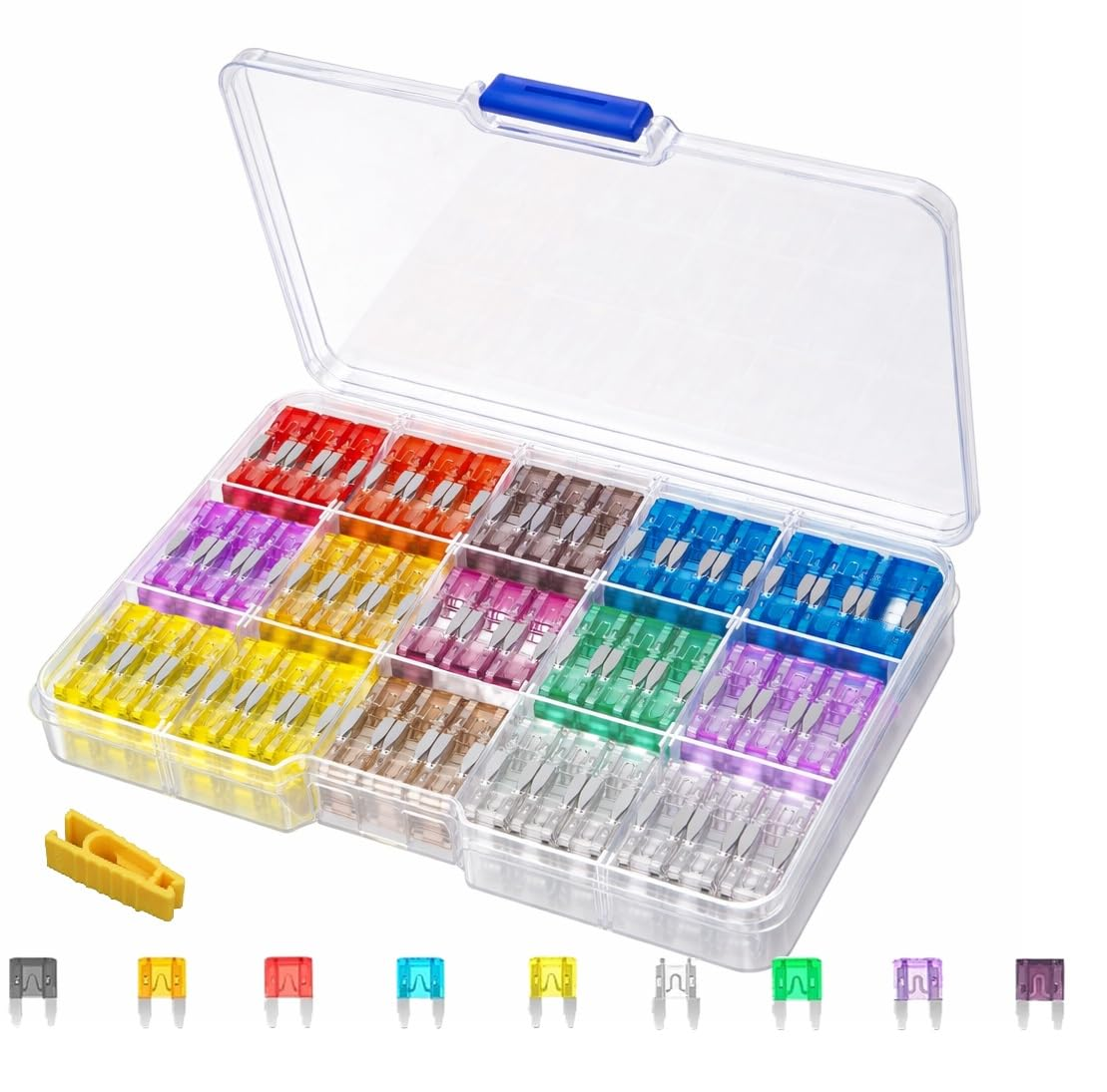 130-Piece Mini Car Fuse Assortment Kit, Automotive Assorted Blade Fuses, 1A-40AMP, Universal Fit for Cars Utes Boats Bikes Caravans (130Pcs: Mini) image number 6