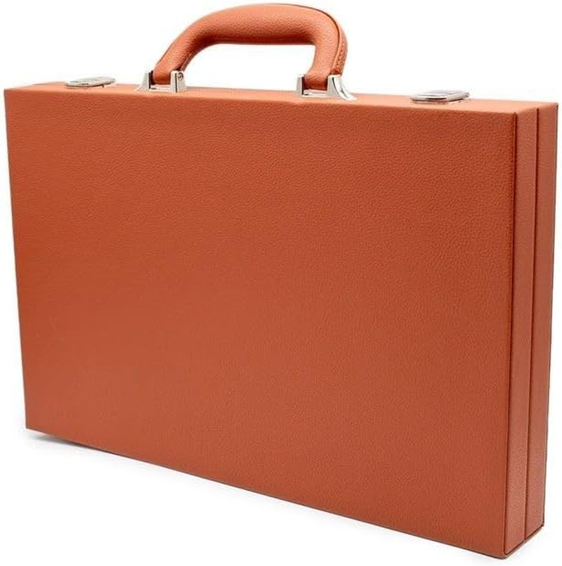 LPG Classics Leather Backgammon Set - Brown image number 1