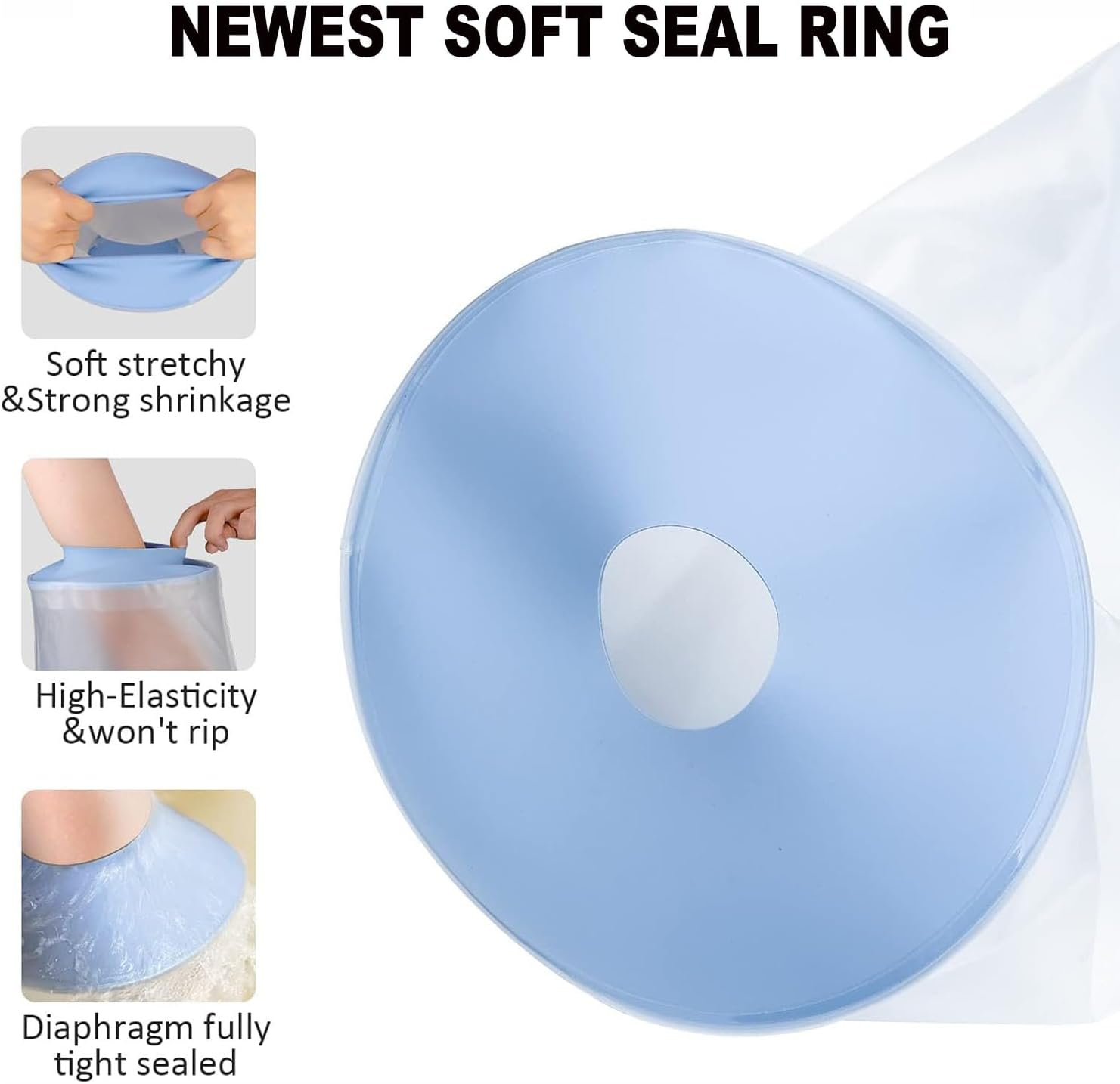 Waterproof Leg & Arm Cast Cover for Shower Reusable, Soft & Comfortable Cast Protector for Post-Surgery, Broken Bones, or Injuries Ideal Shower Bag for Short Leg Casts image number 2