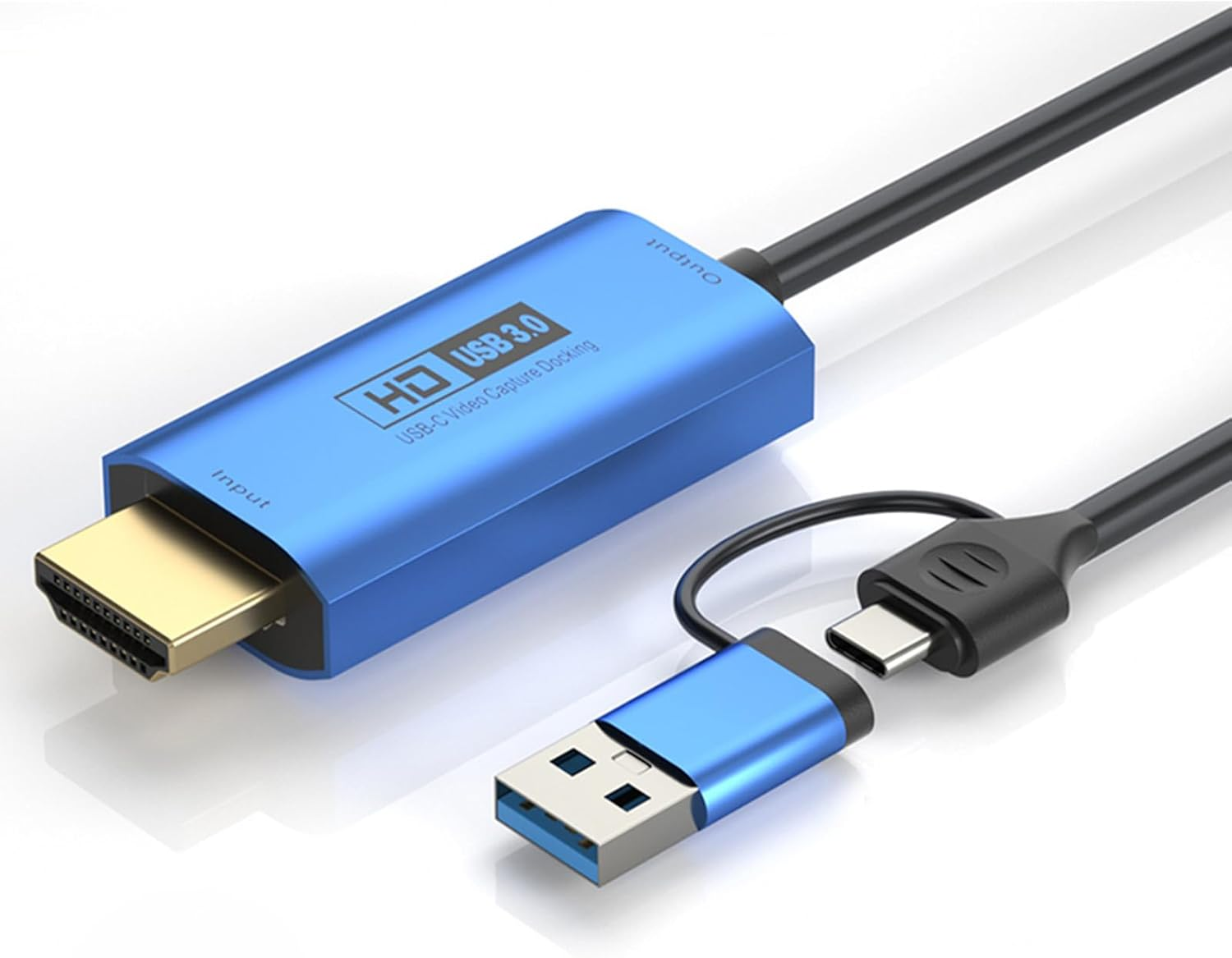 Dpofirs HDMI to Type C Video Capturing Card, USB 3.0 Video Capture Card, for Teaching, Gaming, Video Conferencing or Live Broadcasting, 4K Input 1080P Output