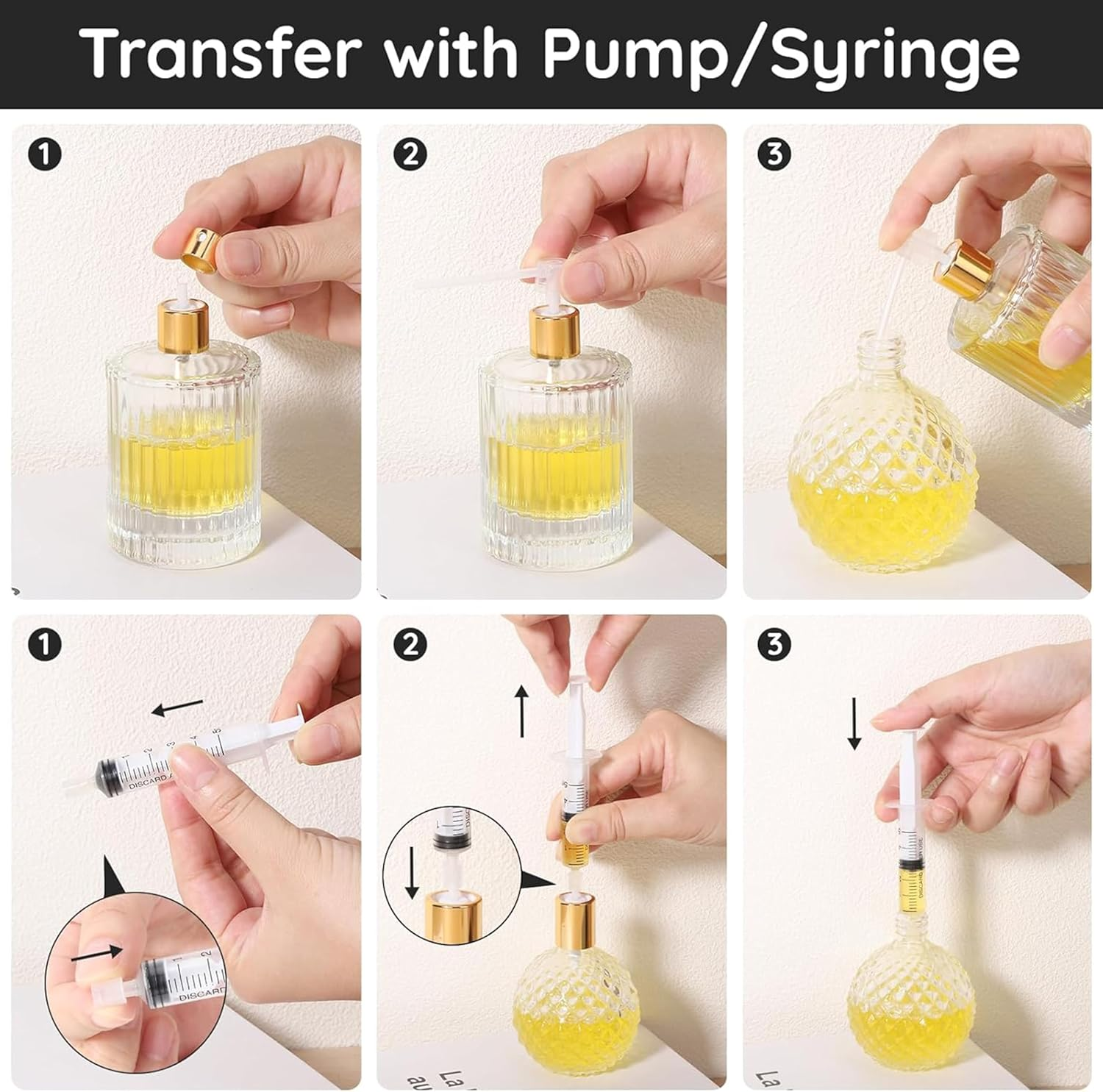 12 PCS Perfume Dispenser Transfer Tool Set,Perfumes Transfer to Empty Small Bottles Tool,Perfume Refill Tool Kit,Include Funnels,Long Nozzle,Syringes,Droppers image number 3