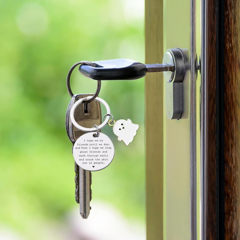 Halloween Gifts for Bestie Best Friend Christmas Birthday Gifts for Women Men Best Friend Funny Keychain Gifts for Friend Long Distance Friendship Gifts for Girls Boys Fun Halloween Gifts image number 3