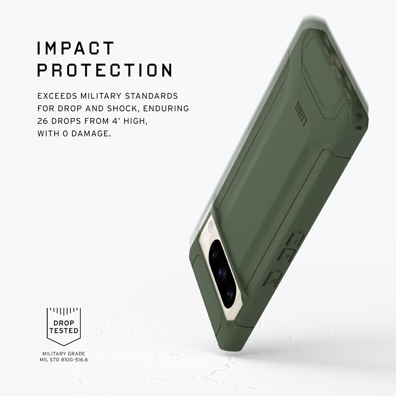 URBAN ARMOR GEAR UAG Made for Google Pixel 8 Pro Case Scout Green Olive Drab, Slim Rugged Premium Impact Resistant Military Drop Tested Protective Cover