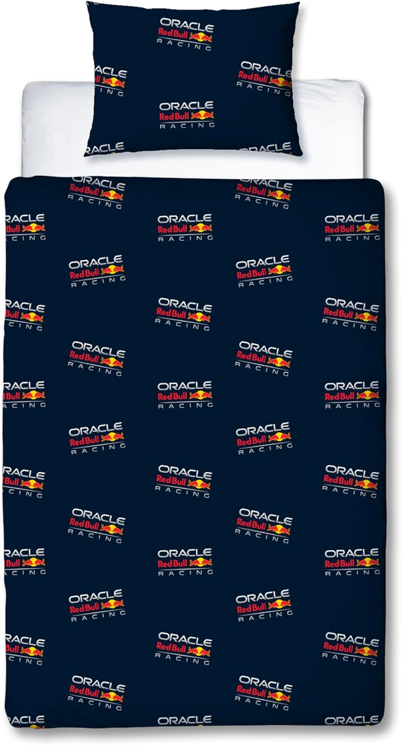 Character World Oracle Red Bull Racing Official Single Duvet Cover Set | Speed Design Reversible 2 Sided Bedding Including Matching Pillow Case Single Bed Set | Polycotton image number 5