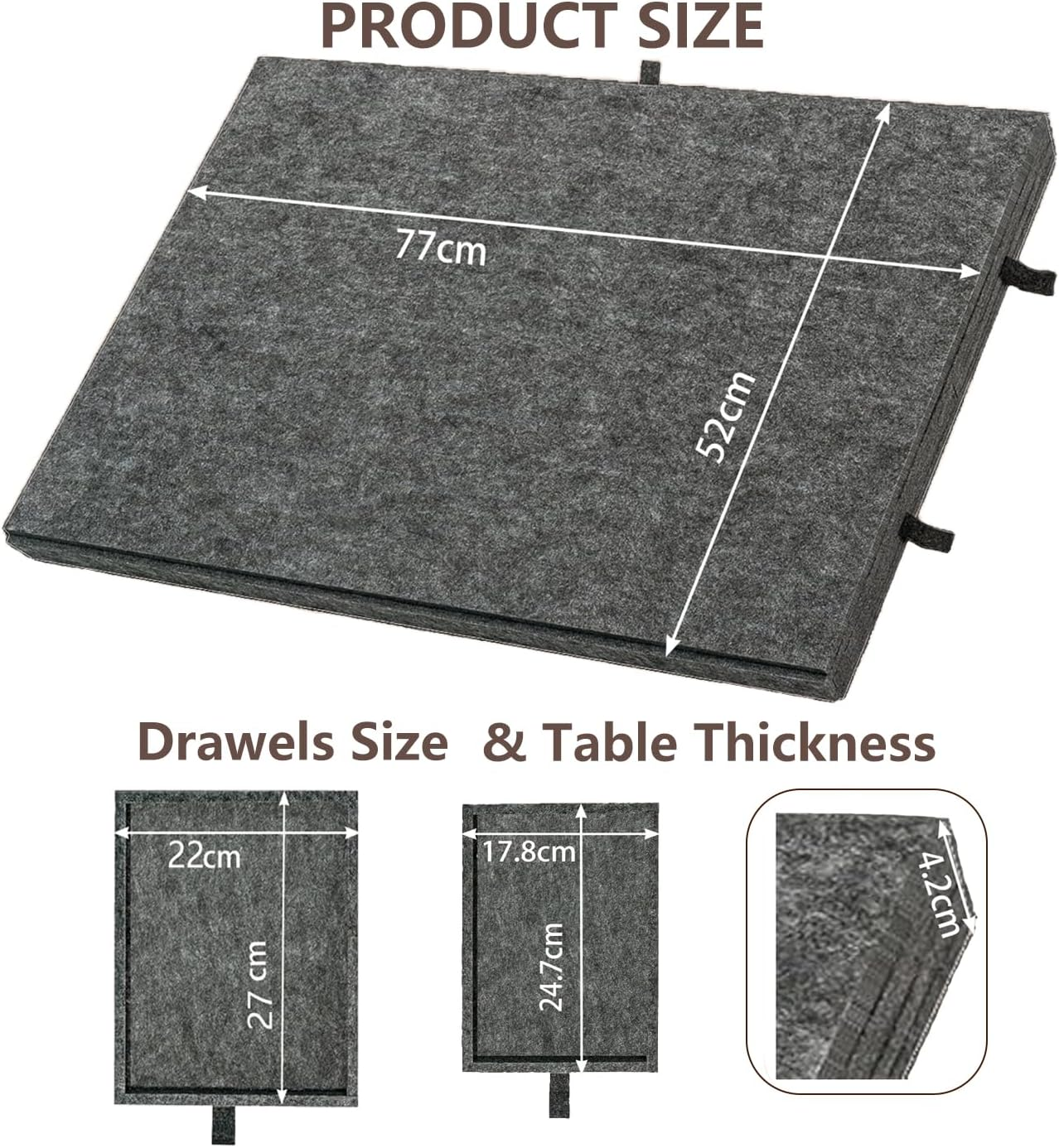 VLIEOVHN 1000 Pieces Foldable & Tilting Puzzle Board with 6 Drawers & Cover, Lightweight Jigsaw Puzzle Table with Built-In Stands for Angle Adjustments, Portable Jigsaw Puzzle Table (Gray) image number 6