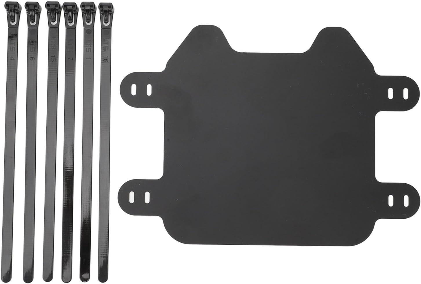 Motorcycle Front Number Plate Matte Black Sturdy ABS Long Lifespan for Electric Bike