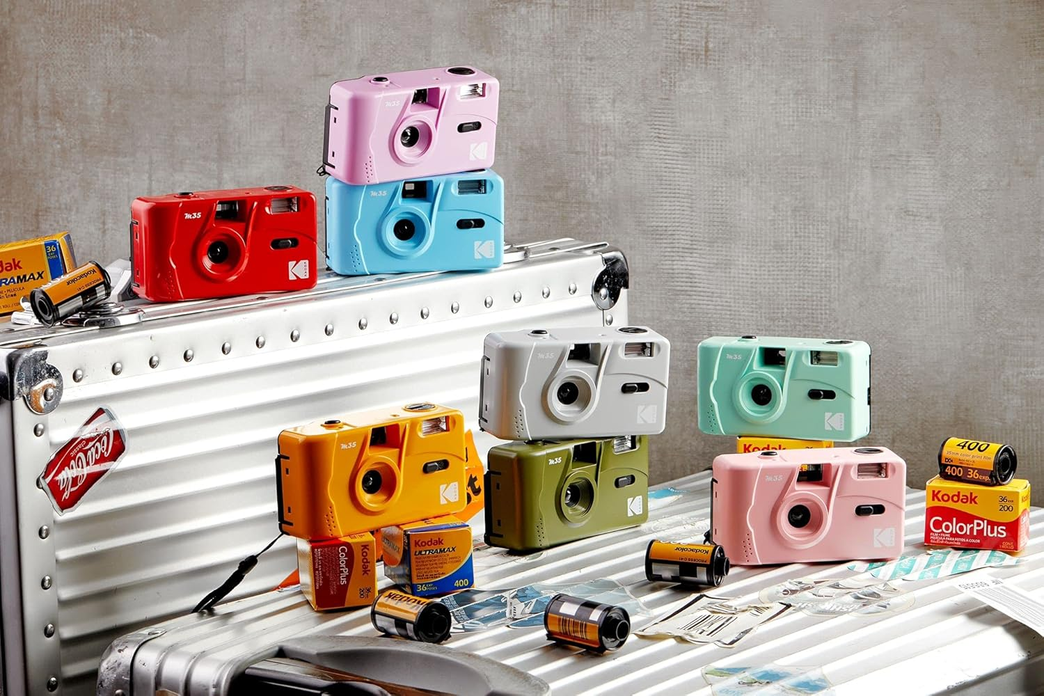 Kodak M35 Film Camera with Flash, Olive Green - Blue image number 3