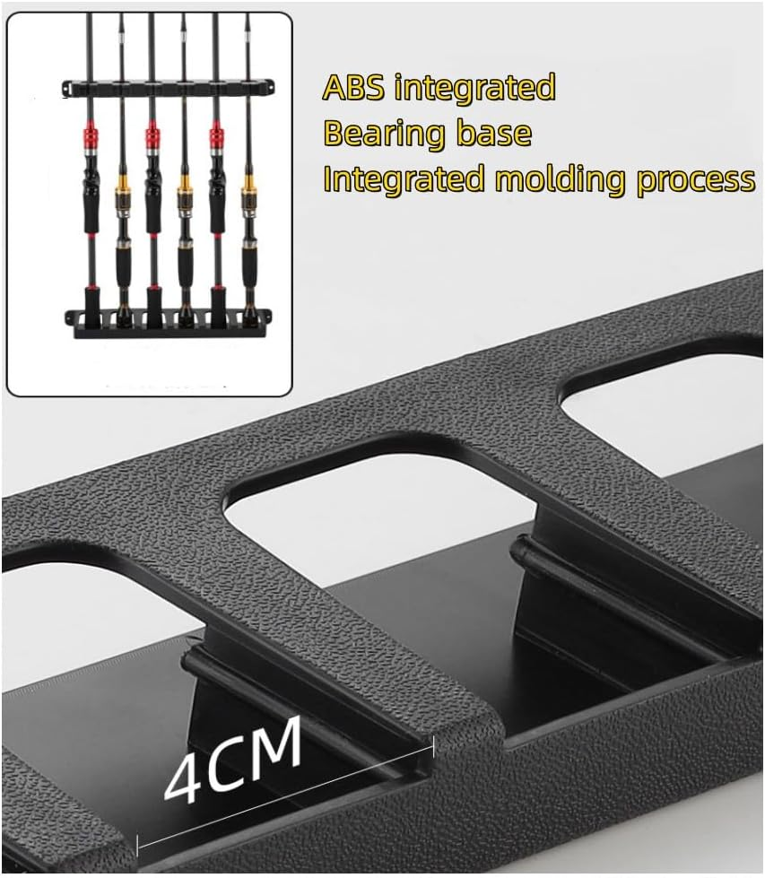 Wall Mounted Fishing Rod Holders, Vertical Rod Rack, Fishing Pole Holders, Fishing Pole Rack Fish Pole Holder for Garage, Wall, Ceiling Rod Stand Storage image number 1