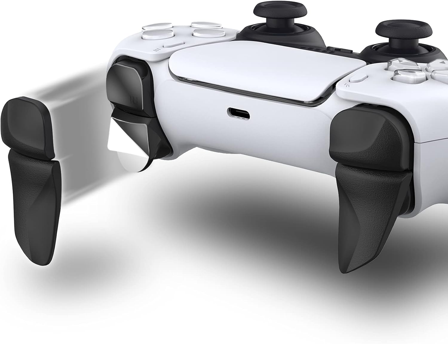 Playvital Blade 2 Pairs Shoulder Buttons Extension Triggers for Ps5 Controller, Game Improvement Adjusters for PS Portal Remote Player, Bumper Trigger Extenders for Ps5 Edge Controller - Black