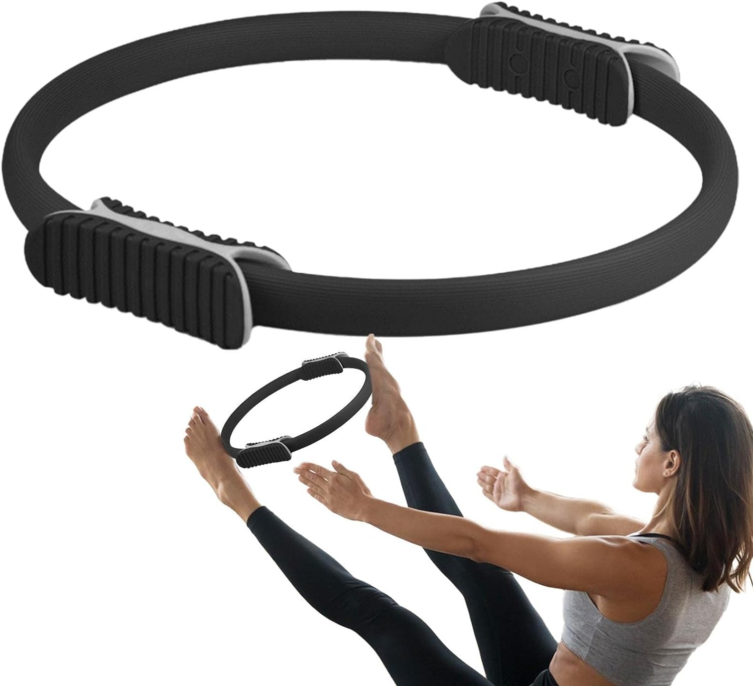 Pilates Rings Yoga Rings 32Cm Pilates Yoga Equipment for Toning Thighs Abs and Legs, Exercise Fitness Pilates Accessories image number 3