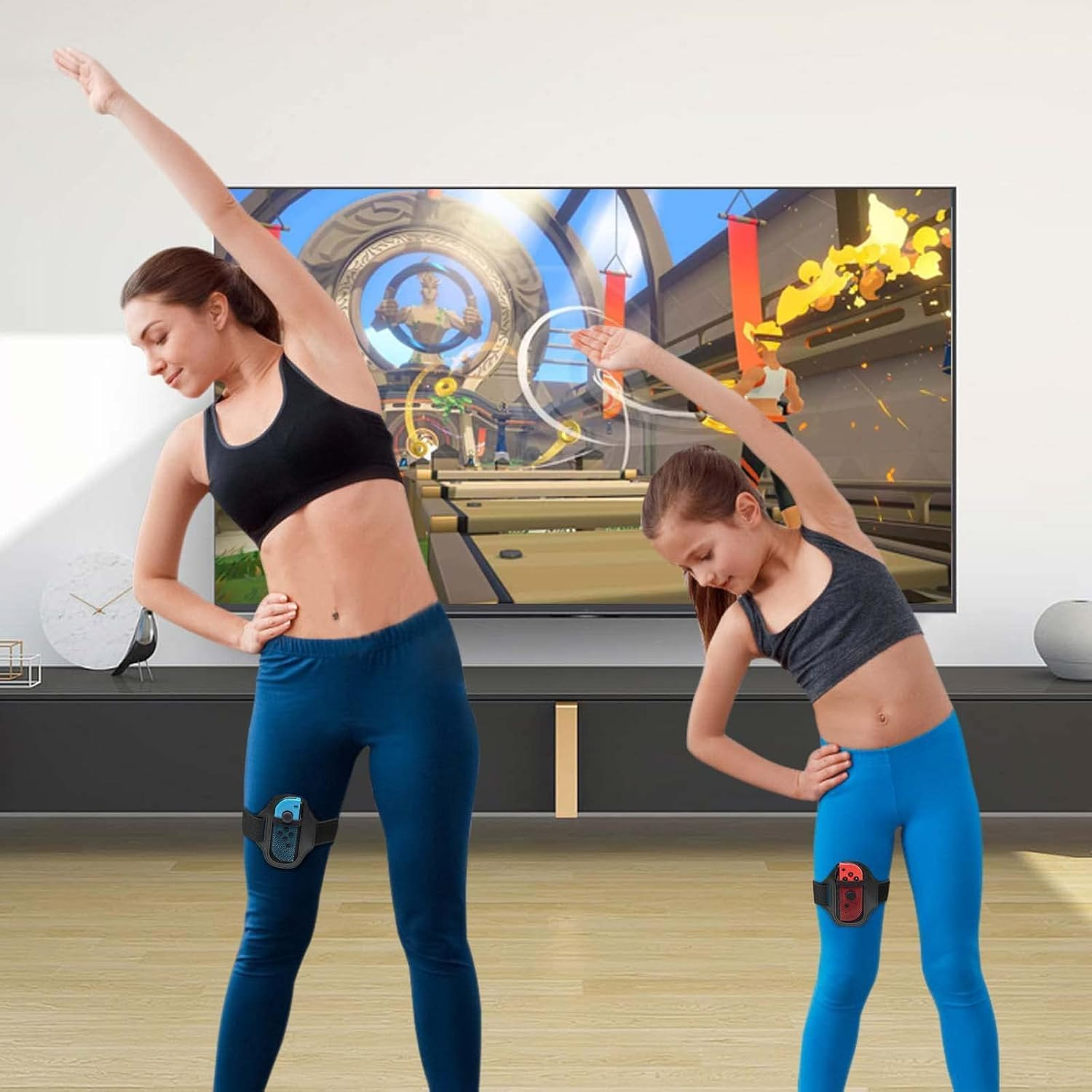 Songholee Leg Strap for Nintendo Switch Sports Play Soccer/For Switch OLED Model Ring Fit Adventure Bundle Leg Fixing Band,Adjustable Adults Elastic Sports Strap for Nintendo Switch Sports9 (2) image number 6