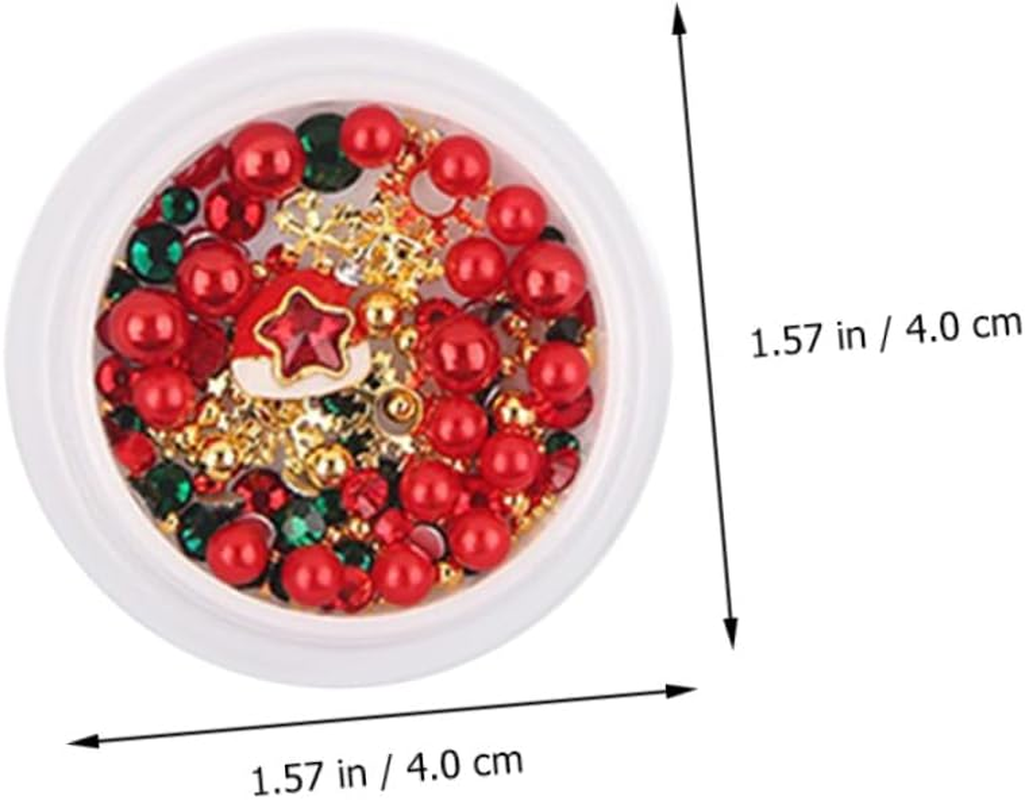 IWOWHERO Snowflake Nail Art Jewelry Alloy Nail Stickers Christmas Manicure Decorations image number 4