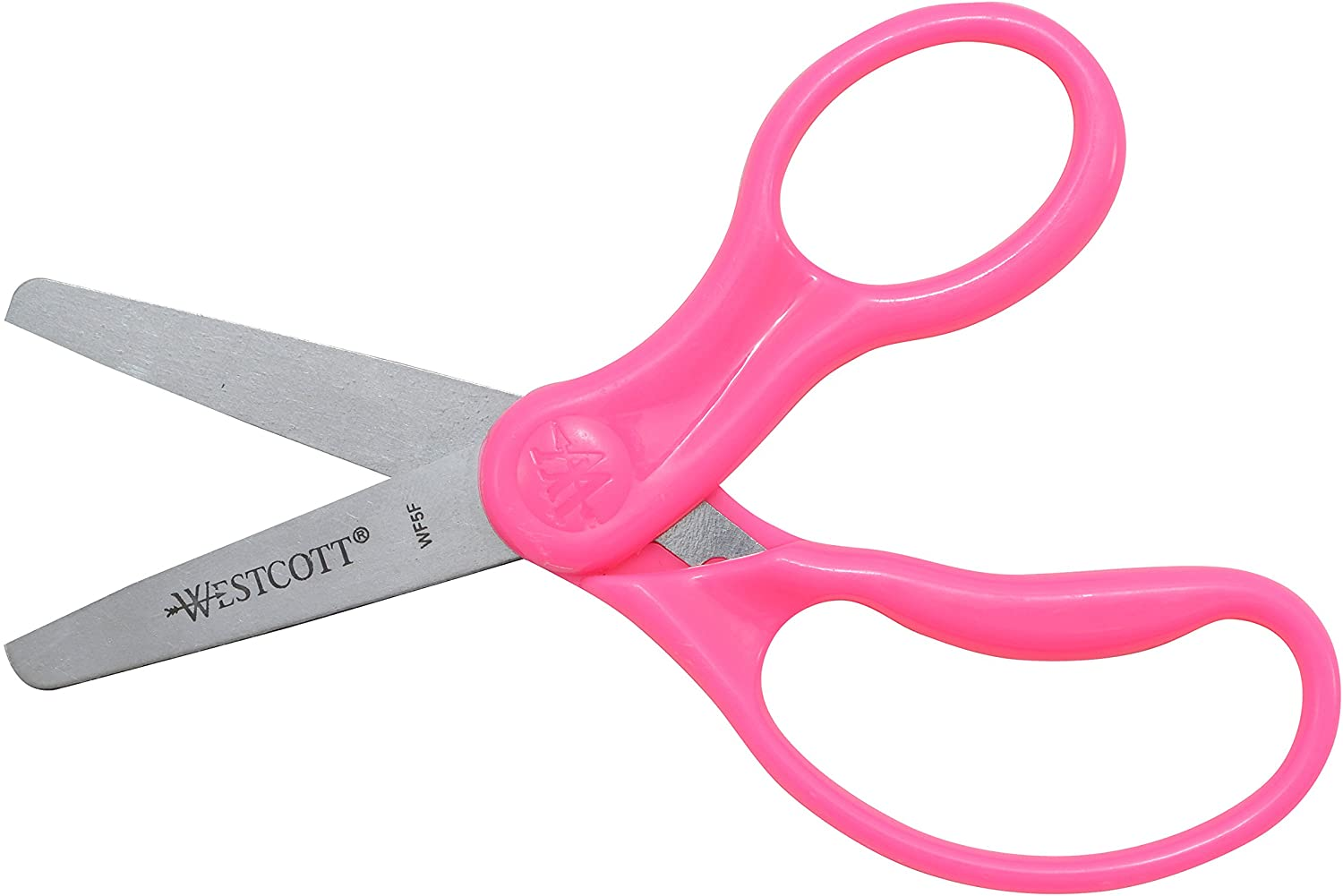 Westcott 16454 Right- and Left-Handed Scissors, Kids' Scissors, Ages 4-8, 5-Inch Blunt Tip, Assorted, 6 Pack image number 1