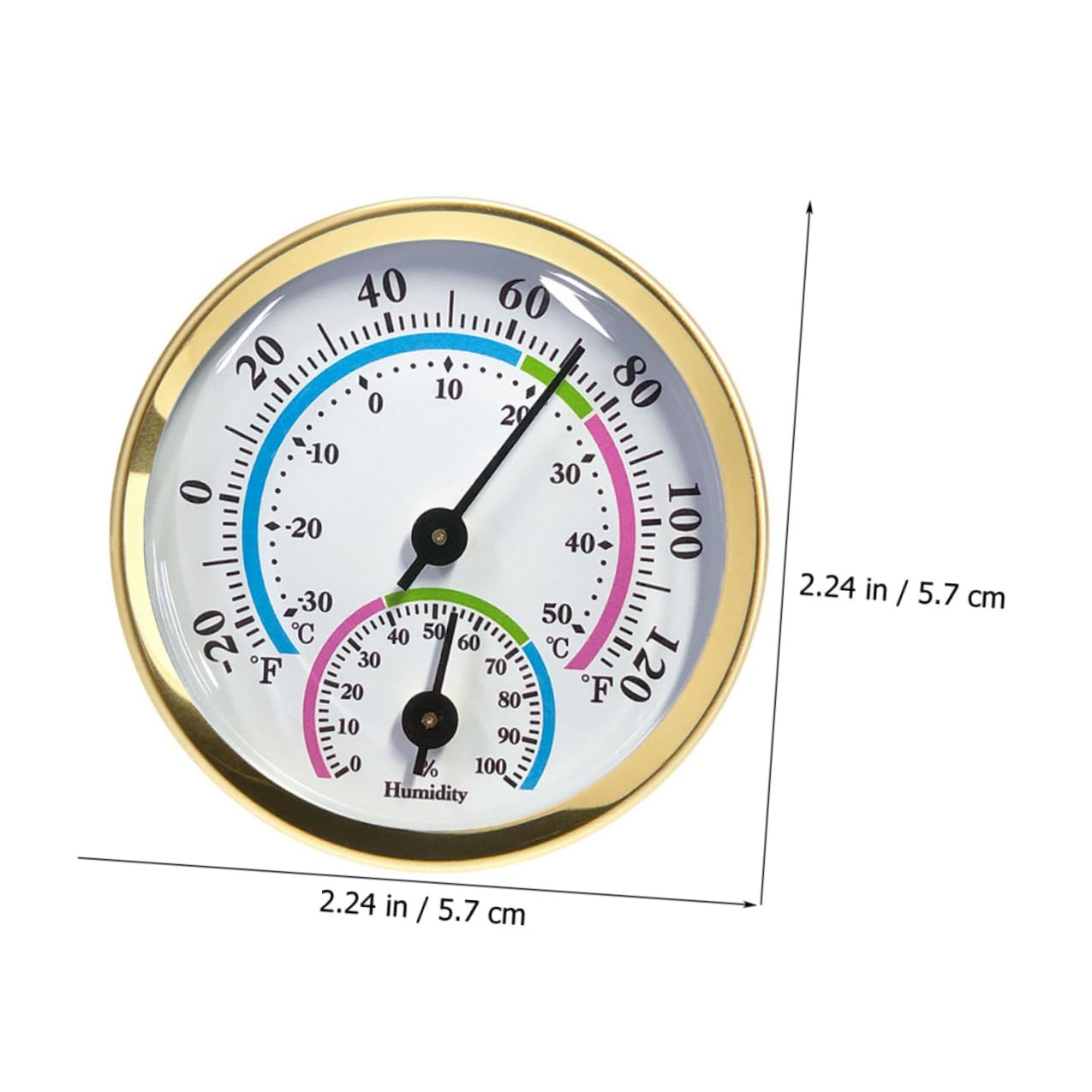 COHEALI Mini Indoor Outdoor Hygrometer Thermometer Automatic Calibration Temperature Humidity Gauge for Sauna Office Bedroom Greenhouse Garden Wall Mount